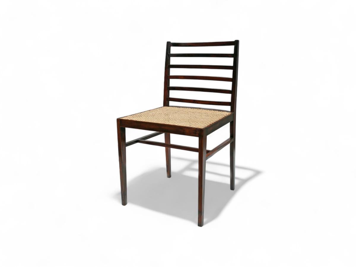Set of 6 Dining Chairs in Rosewood & Caning, Att. to Joaquim Tenreiro, 1960s 2