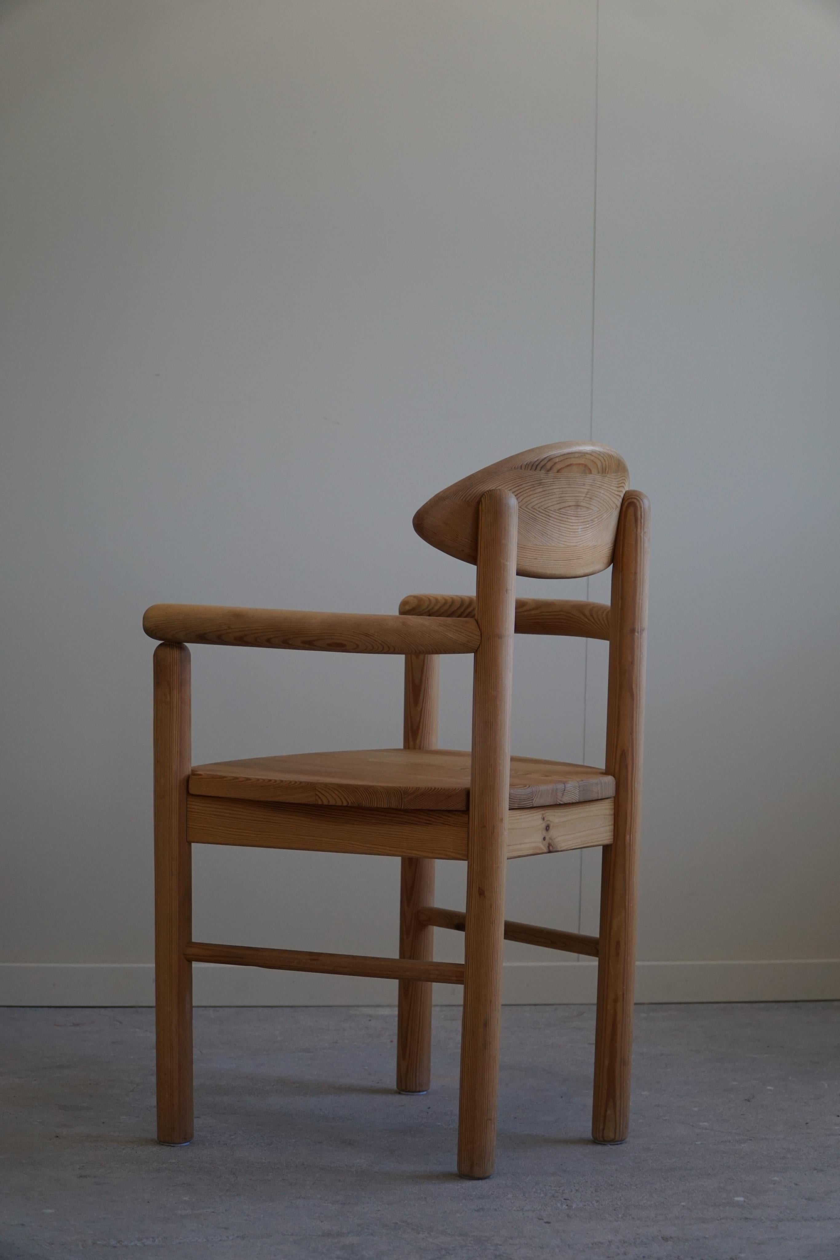 20ième siècle Ensemble de 6 chaises de salle à manger en pin massif, Rainer Daumiller, danois moderne, 1970 en vente