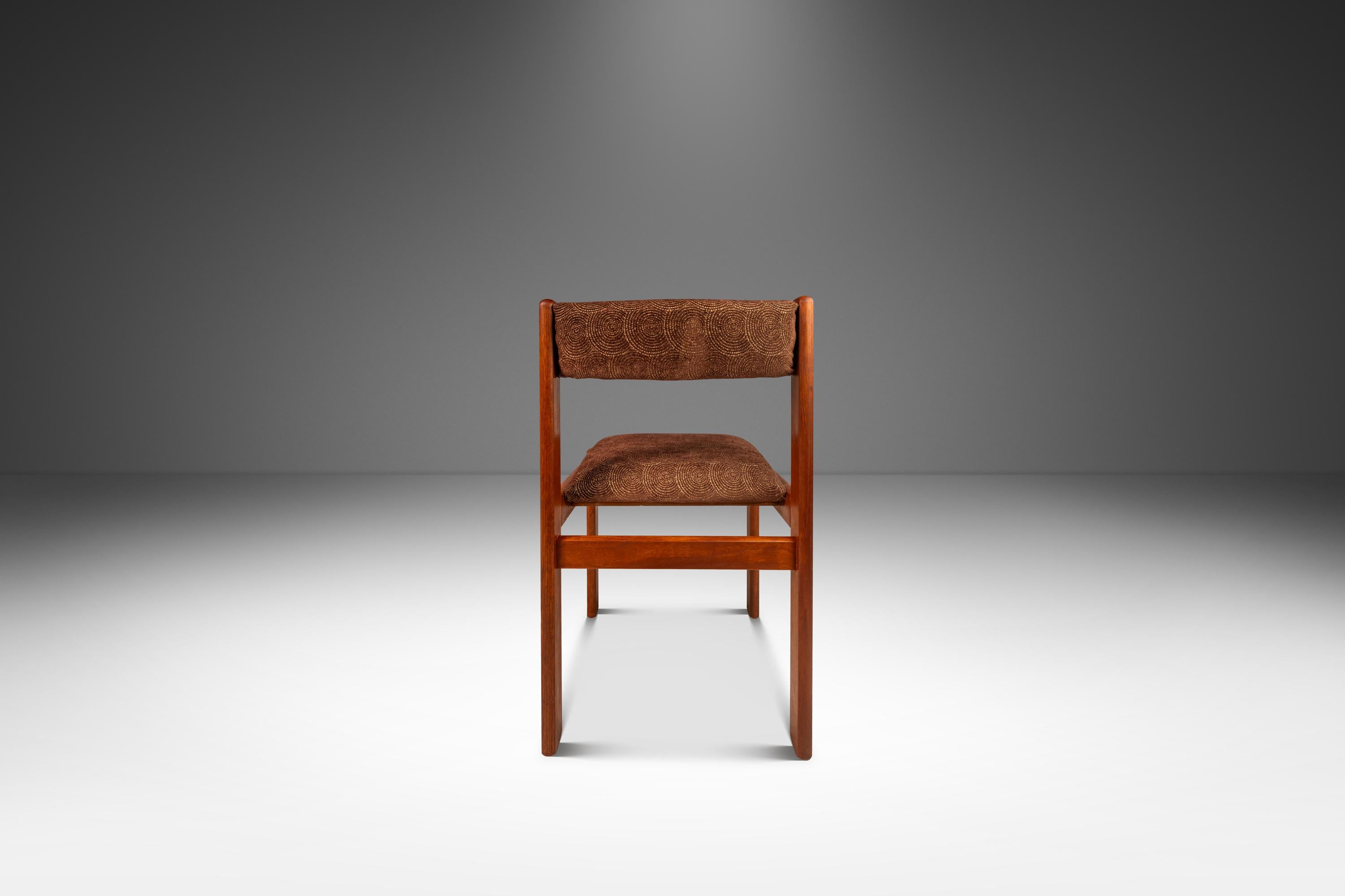 Fin du 20e siècle Ensemble de 6 chaises de salle à manger en teck massif par Findahl Møbler, Danemark, c. 1970 en vente