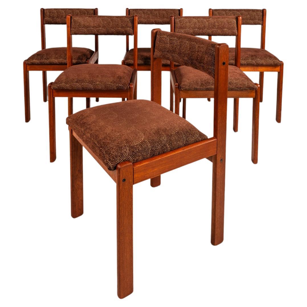 Juego de 6 sillas de comedor de teca maciza de Findahl Møbler, Dinamarca, c. 1970