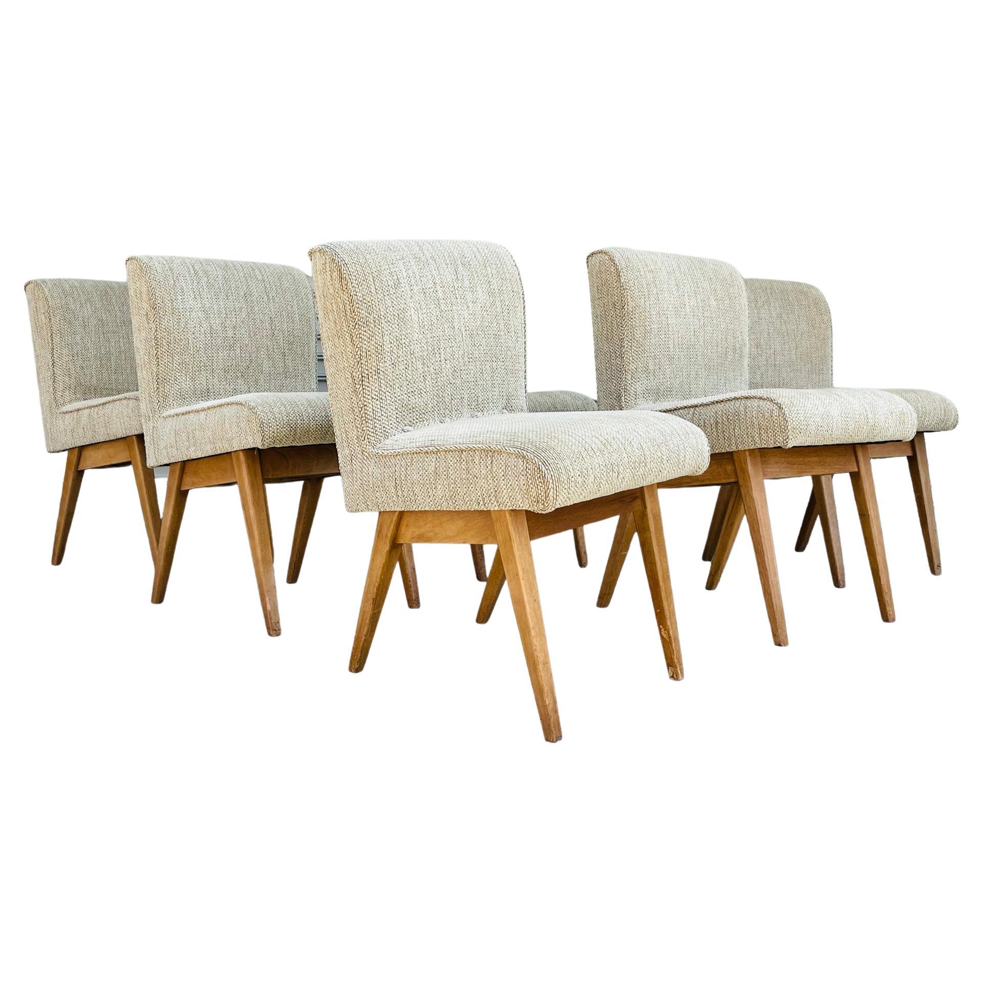 Set of 6 Dining Chairs in the Style of Jens Risom