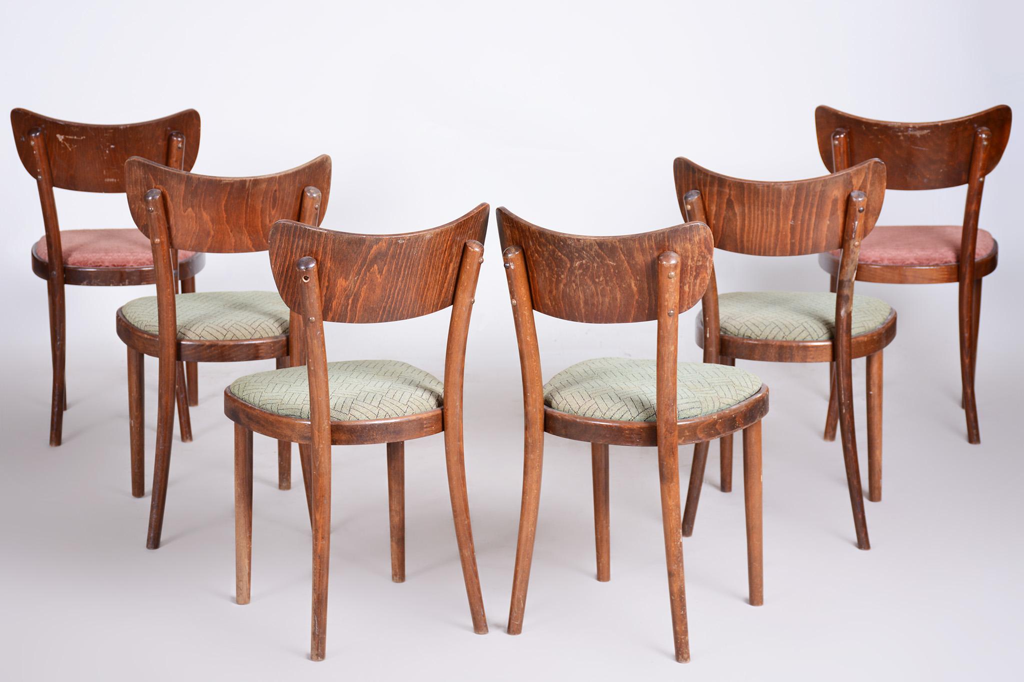 Set of 6 Dining Chairs Made by TON - 1940s, Czechia For Sale 1