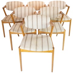 Set of 6 Dining Chairs, Model 42, Designed by Kai Kristiansen, 1960s