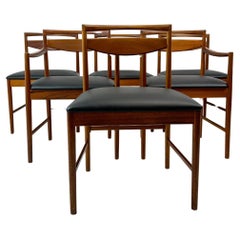 Retro Set of 6 Dining Chairs, Model 9513 by Tom Robertson for McIntosh, U.K. 1960's