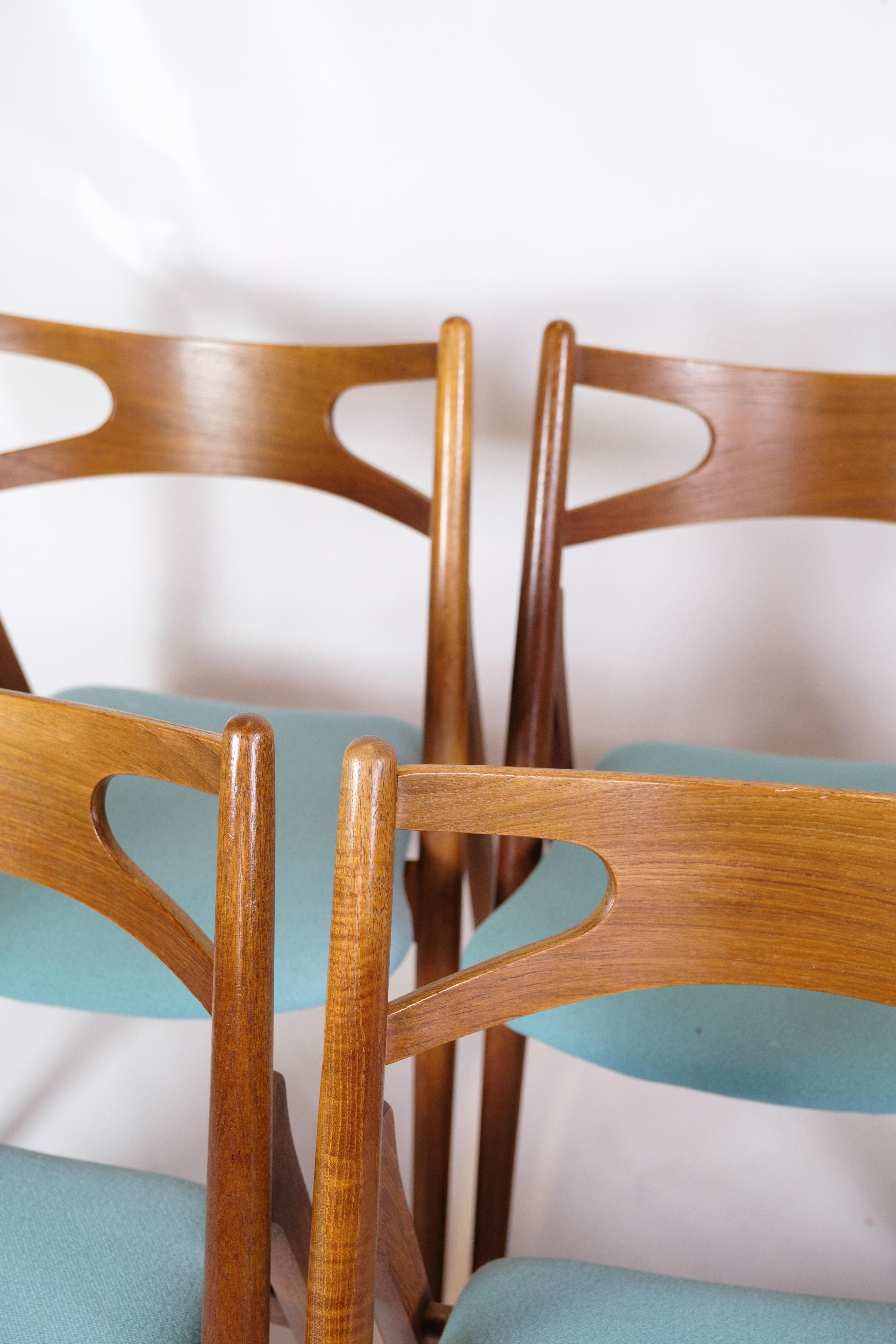 Danish Set Of 6 Dining Chairs Model CH29P Made In Teak By Hans J. Wegner From 1950s For Sale