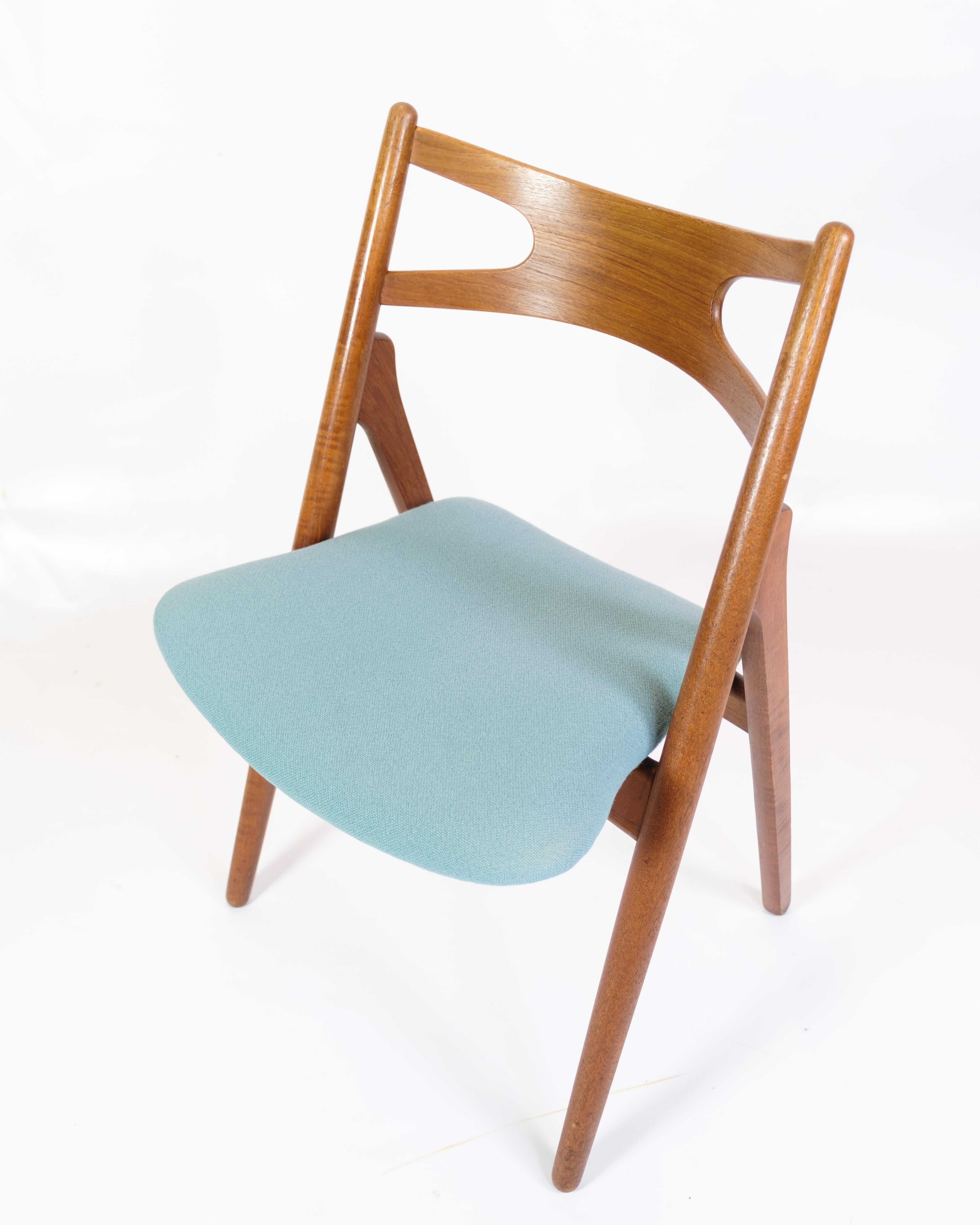 Metà XX secolo Set di 6 sedie da pranzo modello CH29P in teak di Hans J. Wegner degli anni '50 in vendita