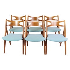 Set Of 6 Dining Chairs Model CH29P Made In Teak By Hans J. Wegner From 1950s