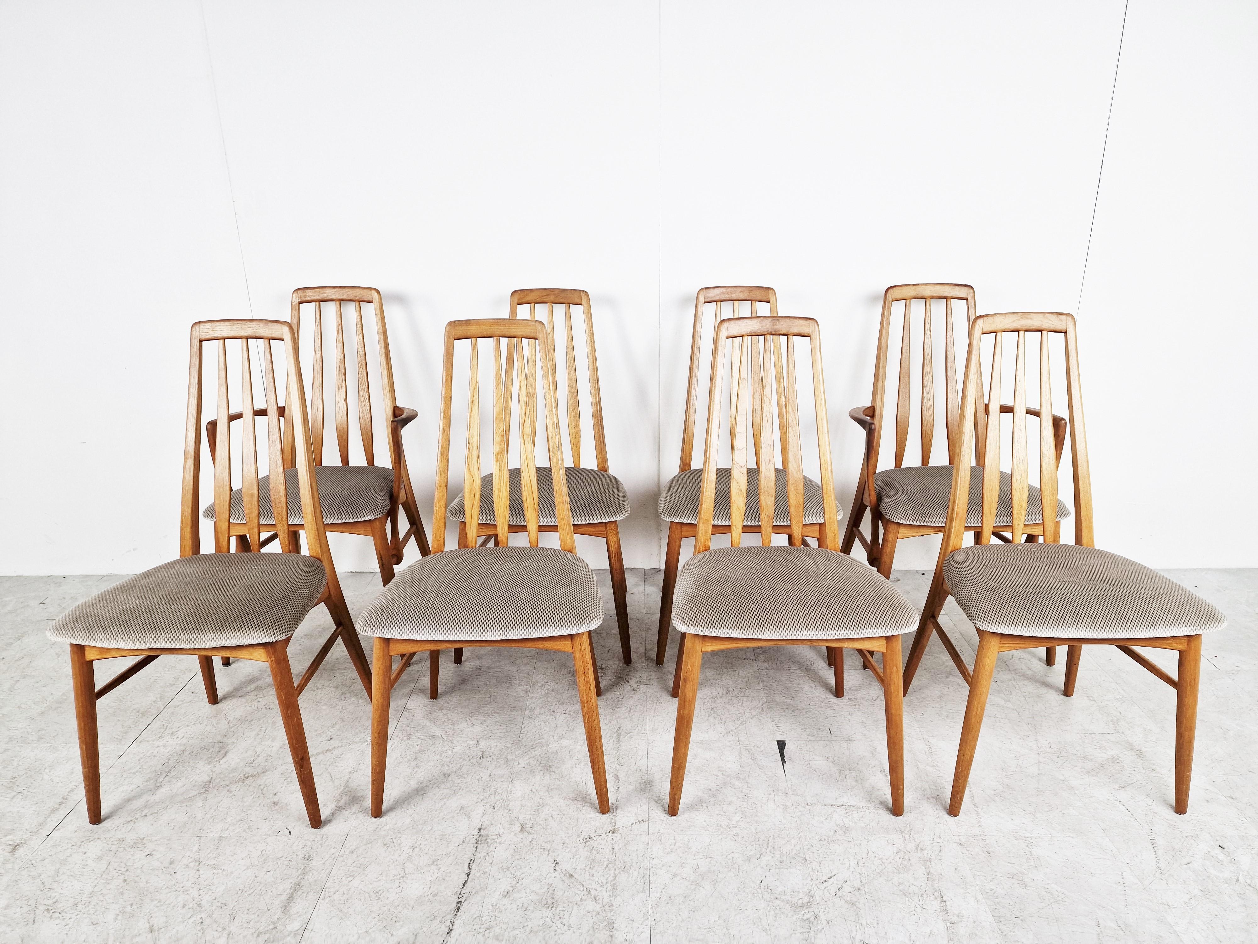 Danish Set of 6 dining chairs, model EVA by Niels Kofoed, Denmark