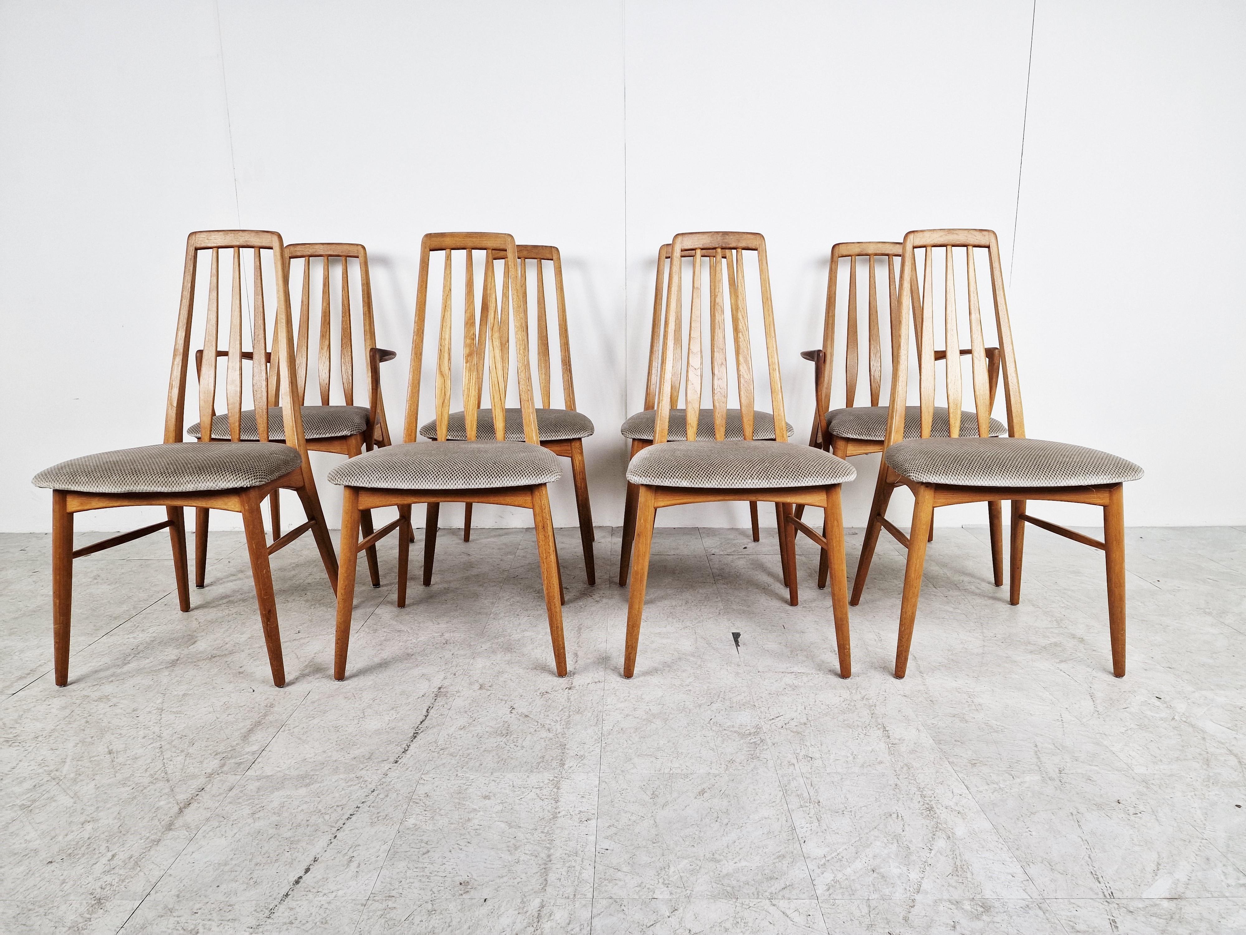 Mid-20th Century Set of 6 dining chairs, model EVA by Niels Kofoed, Denmark