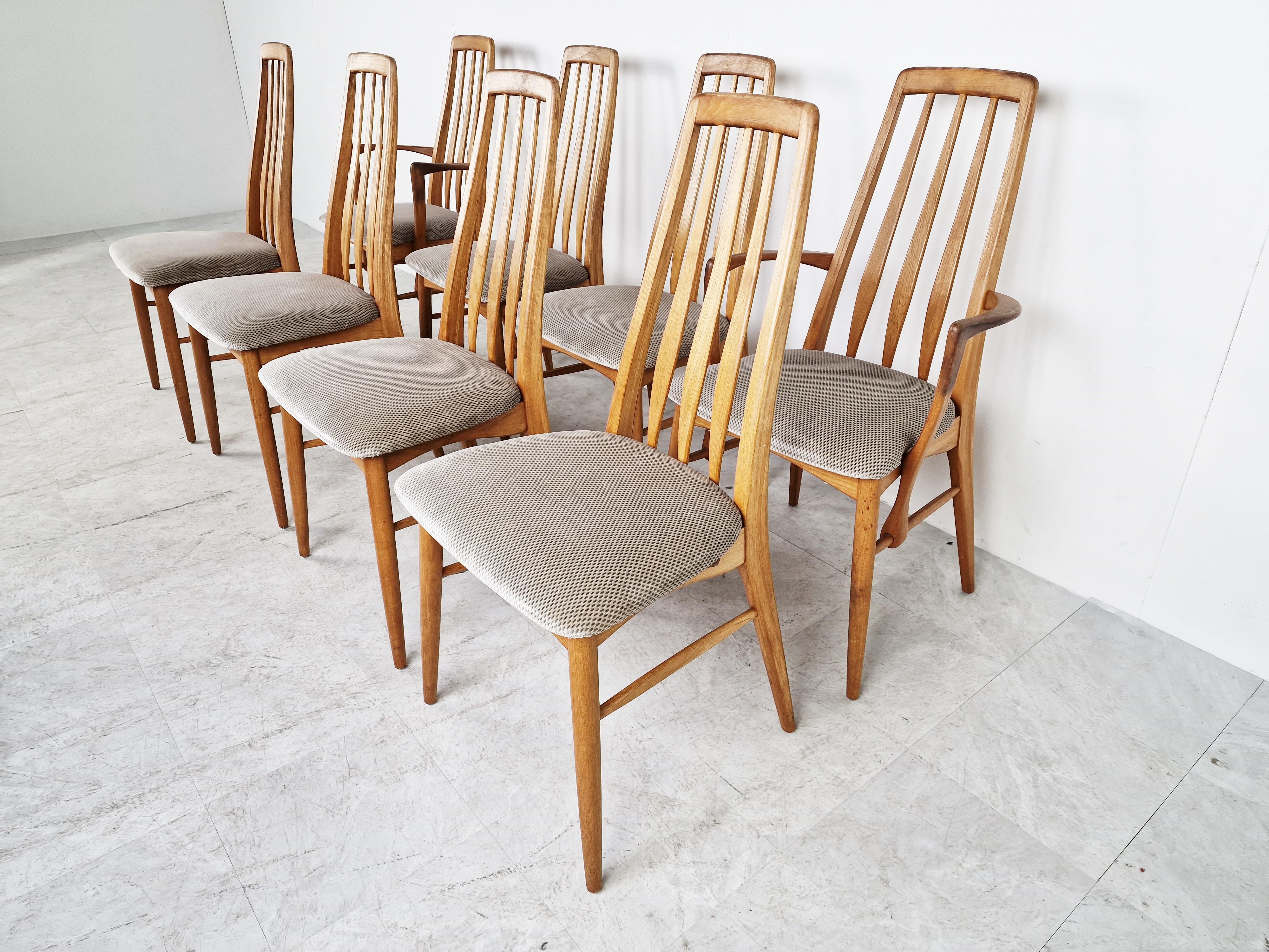 Set of 6 dining chairs, model EVA by Niels Kofoed, Denmark 1