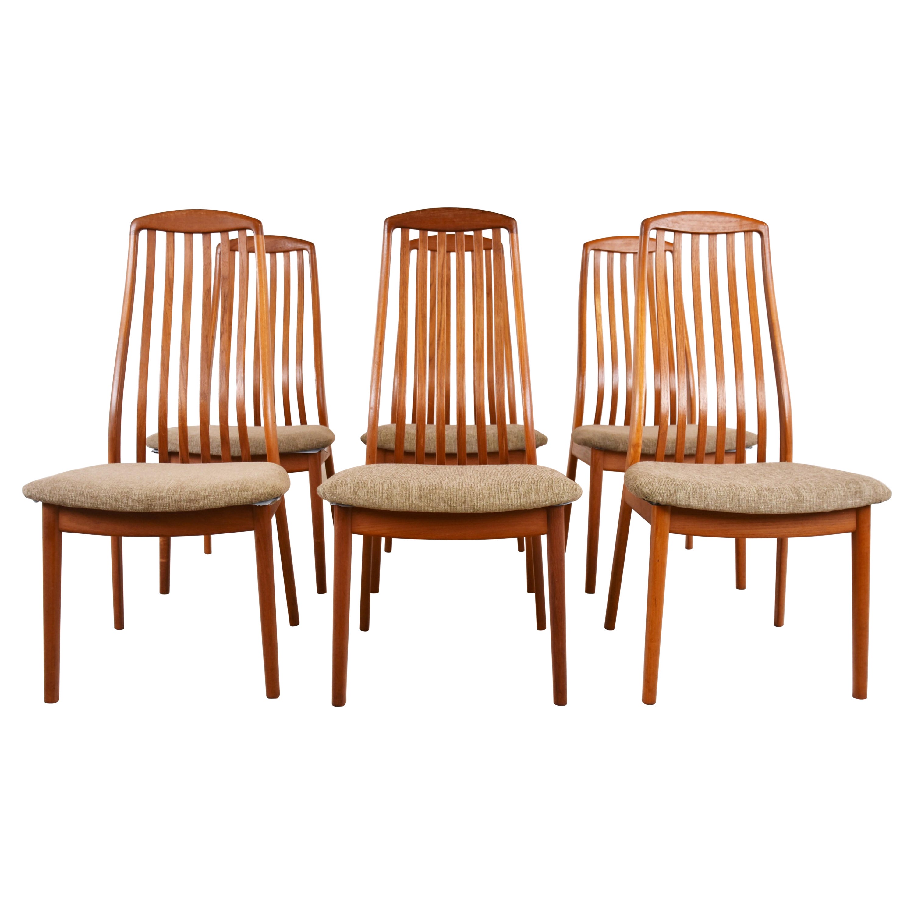 Set of 6 Dining Chairs, Model EVA by Niels Kofoed, Denmark