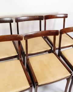 Set Of 6 Dining Chairs Model Rungstedlund Made In Mahogany By Ole Wanscher