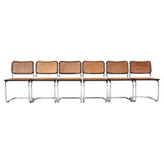 Ensemble de 6 chaises de salle à manger style B32 de Marcel Breuer