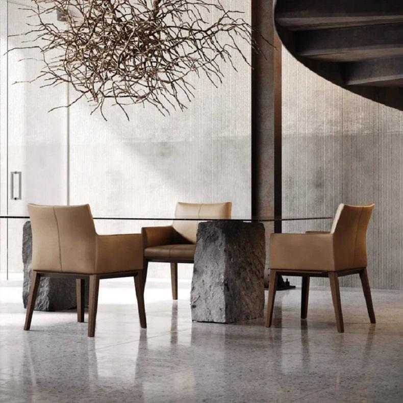 Set of 6 Dining Chairs With Upholstered Seat and Back & Wood Structure im Angebot 1