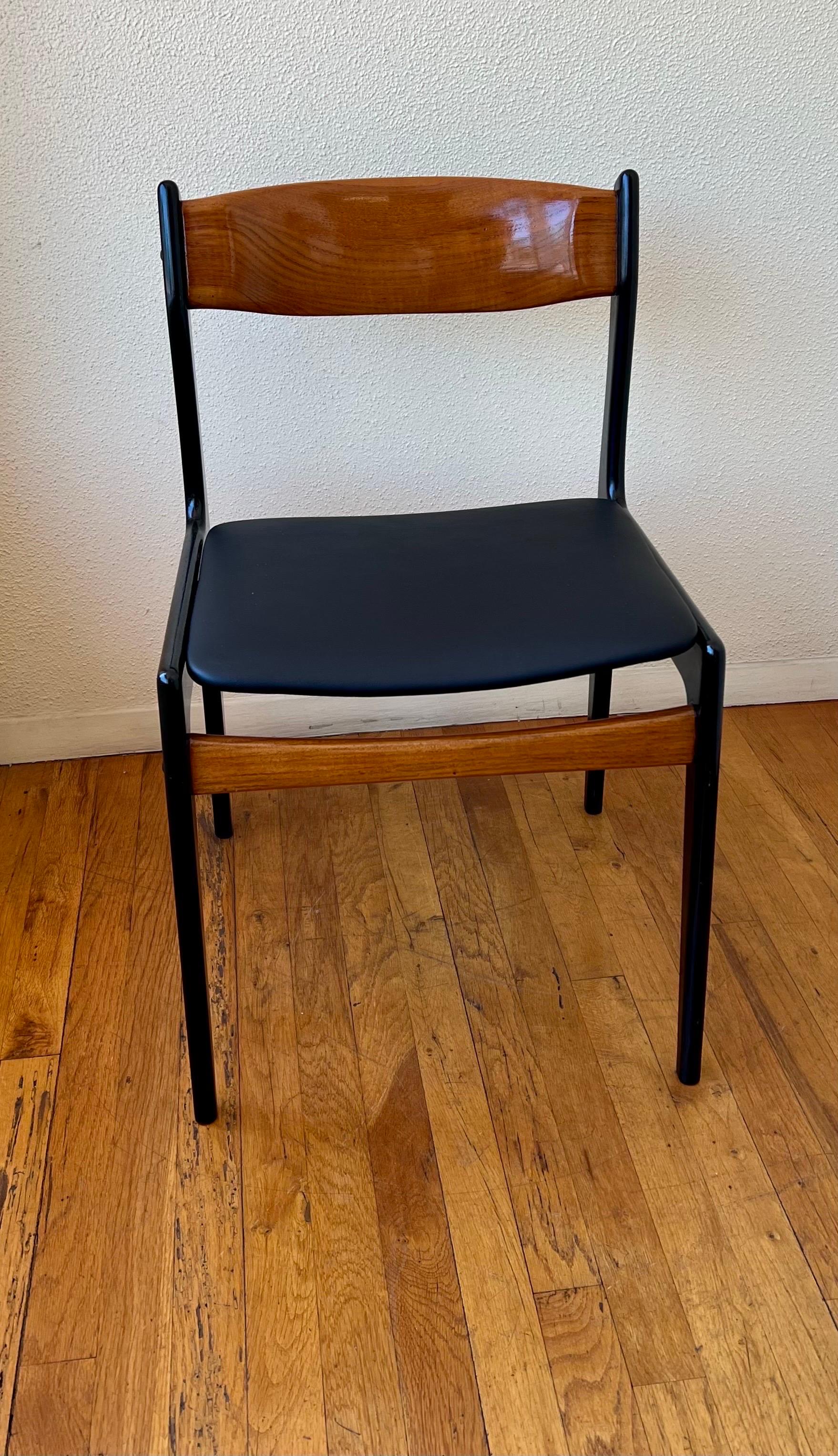 Teak Set of 6 Dining Danish Modern Mid Century Chairs