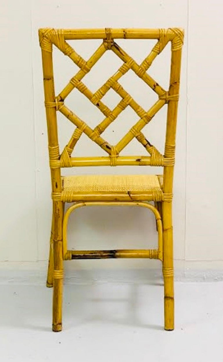 Set of 6 Dining Rattan Chairs For Sale at 1stdibs