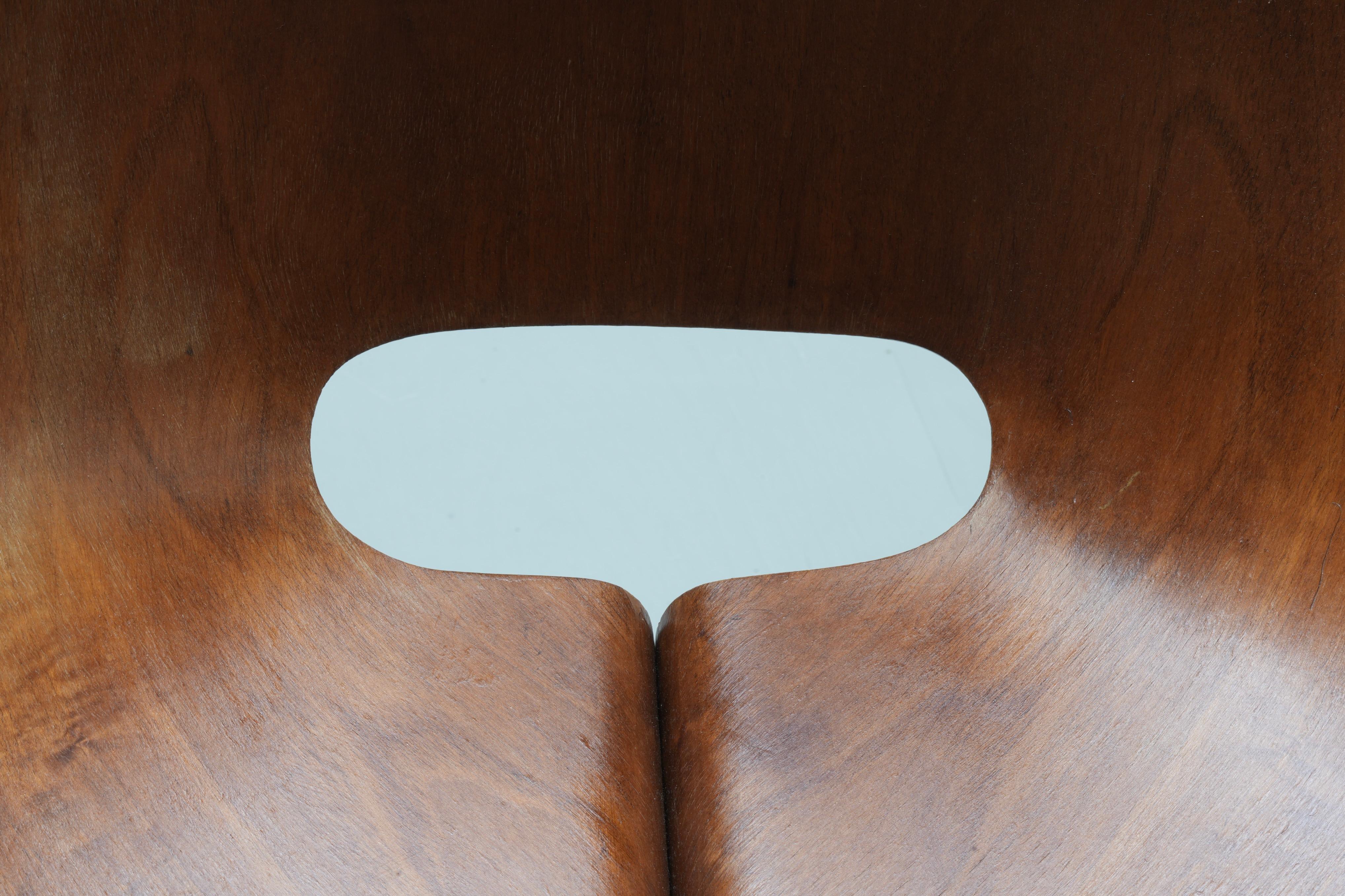 Mid-20th Century Set of 6 Dining Room Chairs by Carlo Ratti in Plywood and Metal, Italy, 1954 For Sale