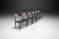 Set of 6 Dining Room Chairs by Niels Otto Moller, Denmark 1960s