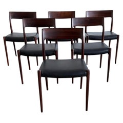 Set of 6 Dining Room Chairs by Niels Otto Moller, Denmark 1960s