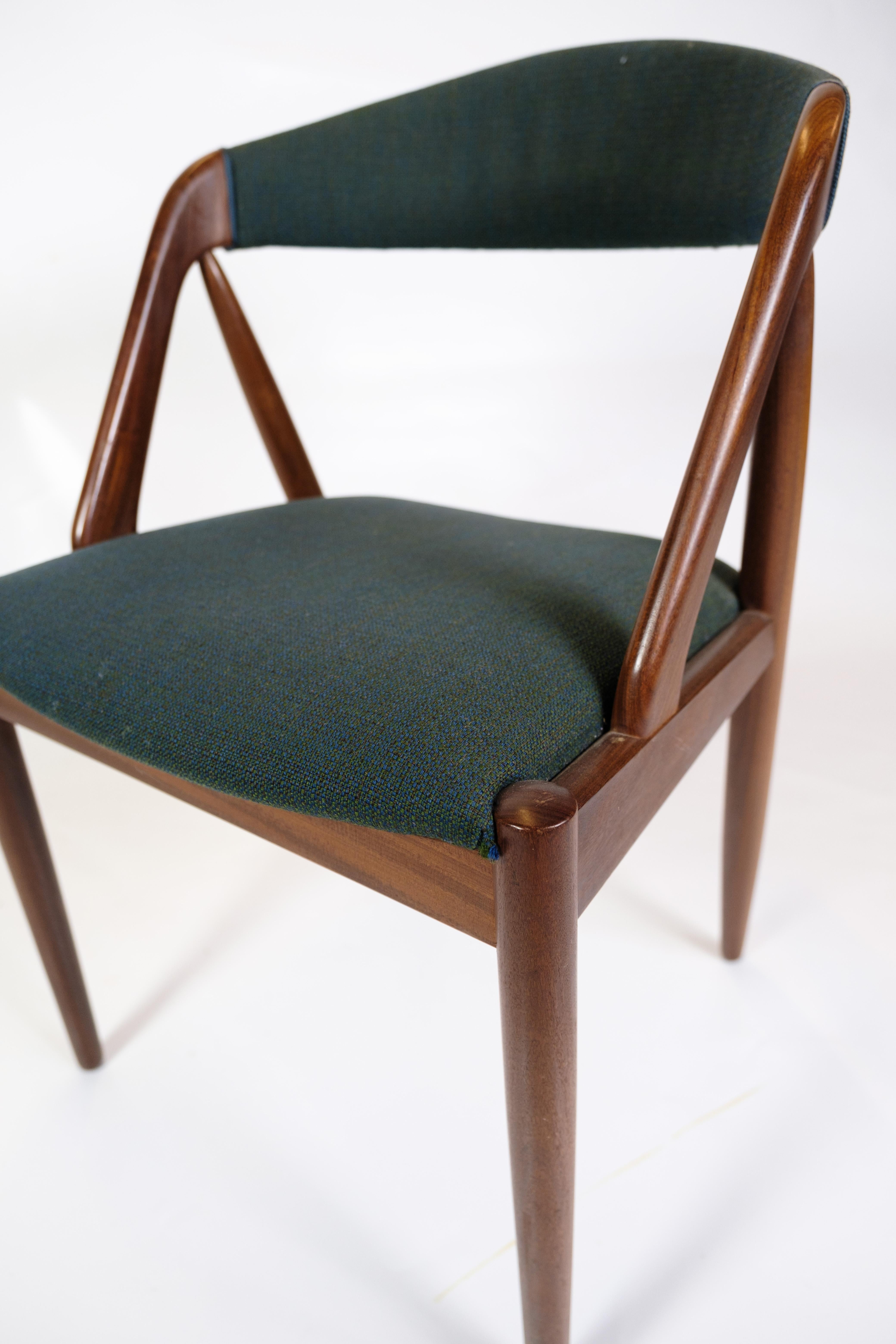 Danois Ensemble de 6 chaises de salle à manger modèle 31 fabriquées en teck par Kai Kristiansen à partir de 1950 en vente