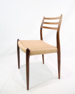 Set Of 6 Dining Room Chairs Model 78 Made In Rosewood By N.O Møller From 1950s