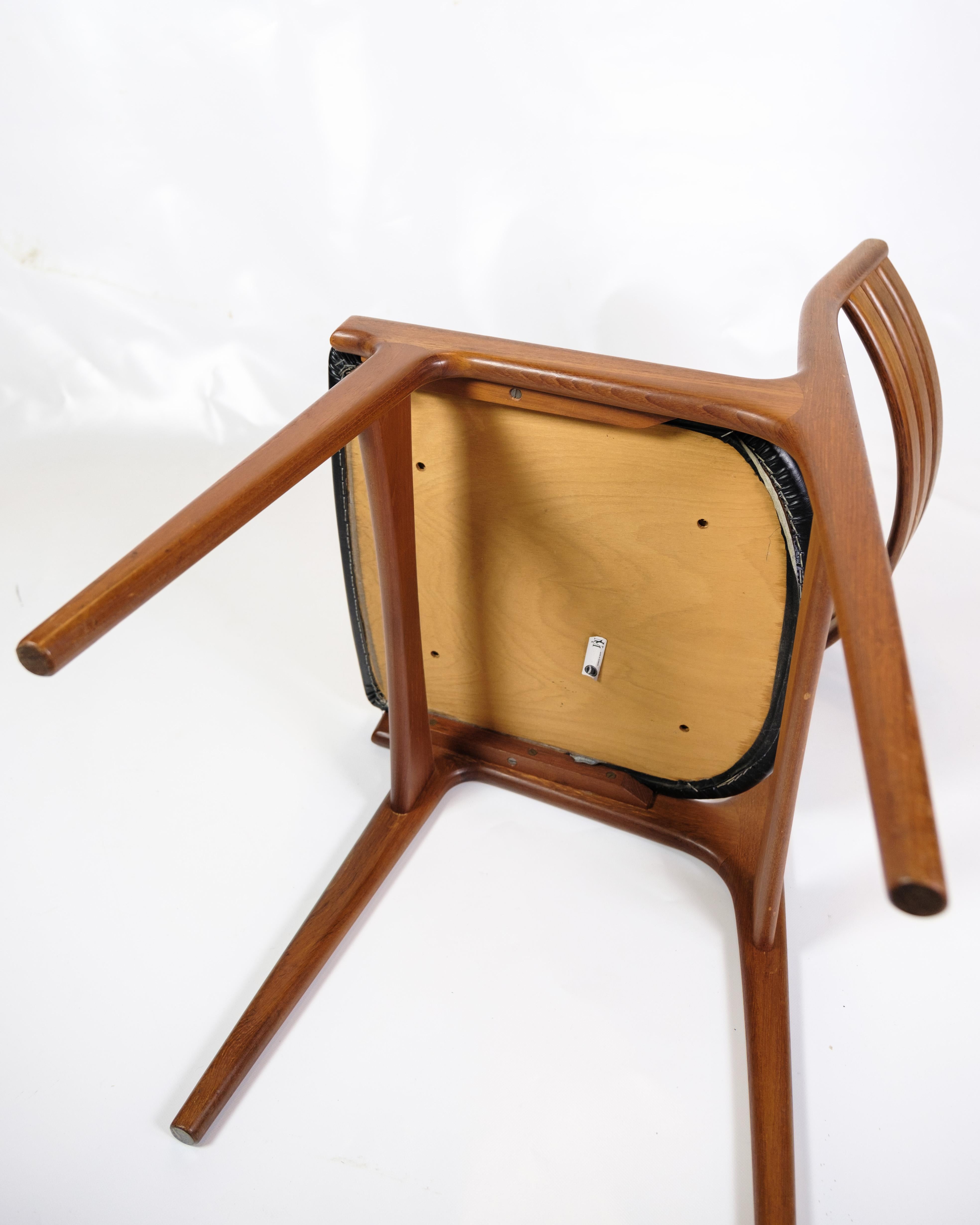 Satz von 6 Esszimmerstühlen Modell U20 aus Teakholz, hergestellt in Teakholz von Johannes Andersen, 1960er Jahre im Angebot 3