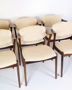 Set Of 6 Dining Table Chairs Model 42 Made In Rosewood By Kai Kristiansen