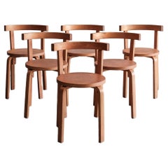 Set of 6 dinning chairs in the manner of Alvar Aalto