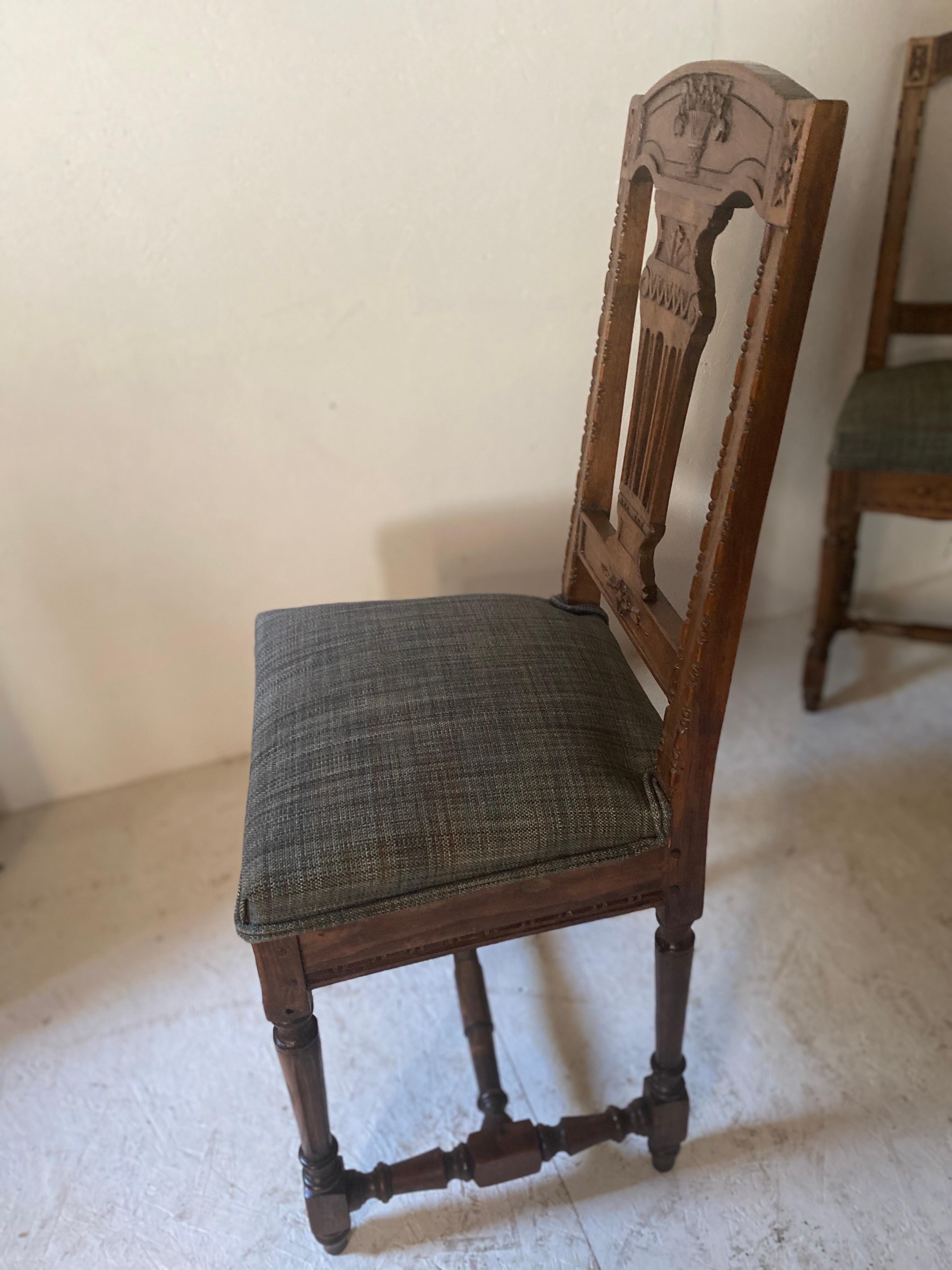 Ensemble de 6 chaises directoire 19ème siècle  en vente 2