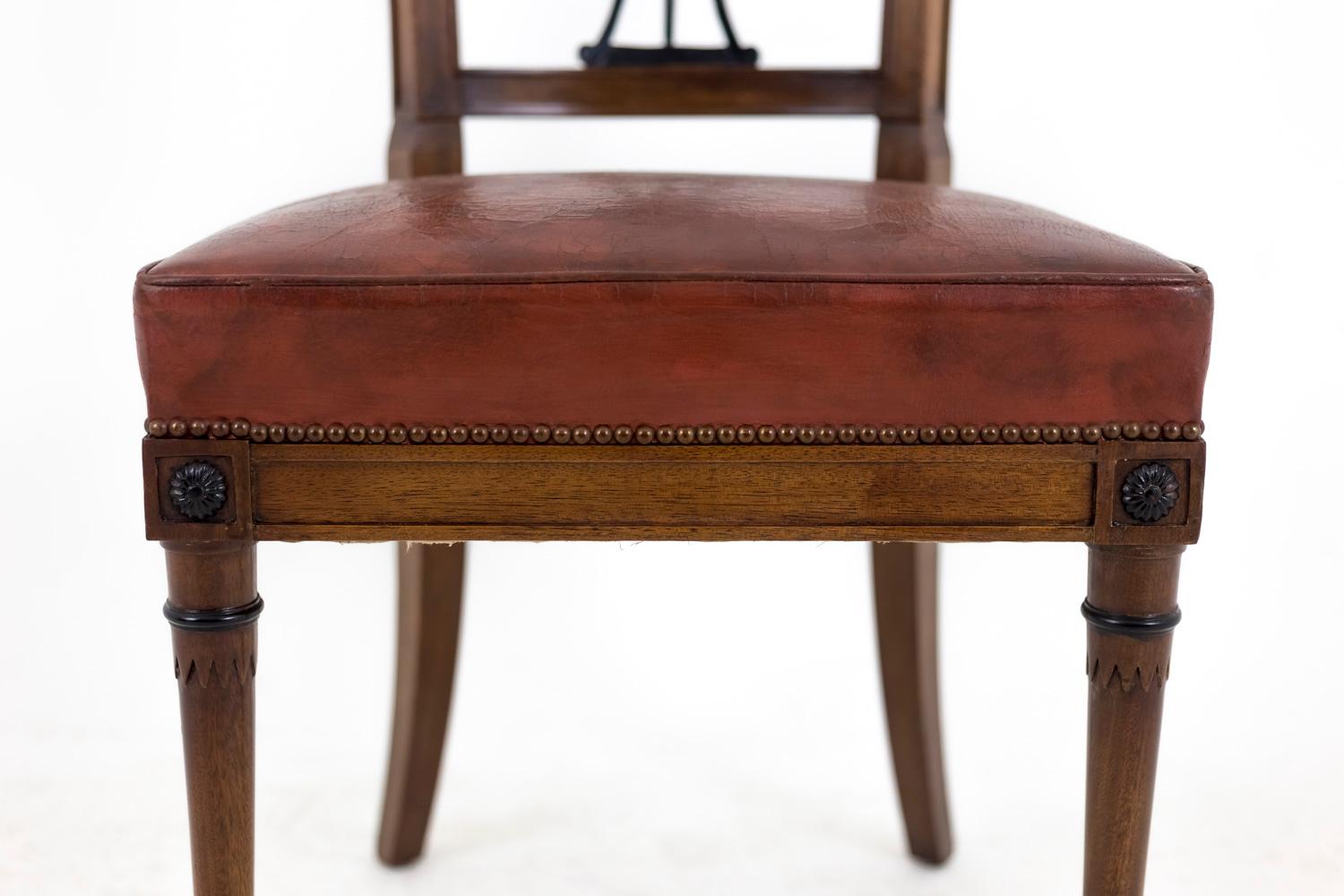 Set of 6 Directoire Style Chairs in Mahogany, Early 20th Century 6