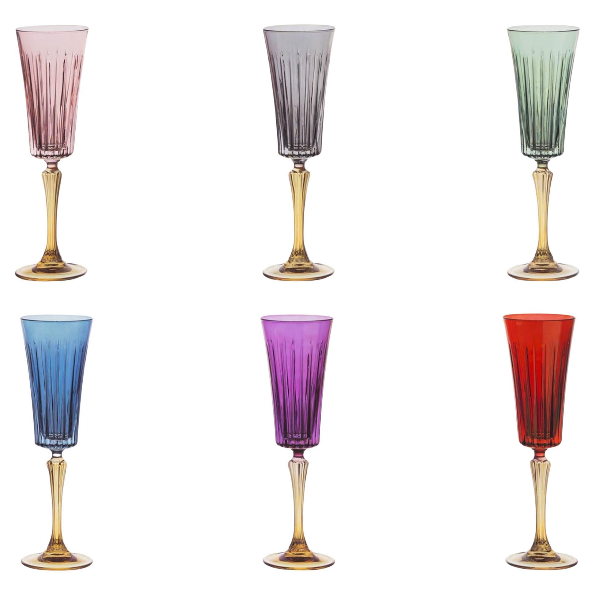 Set of 6 Domina Champagne Chalices For Sale