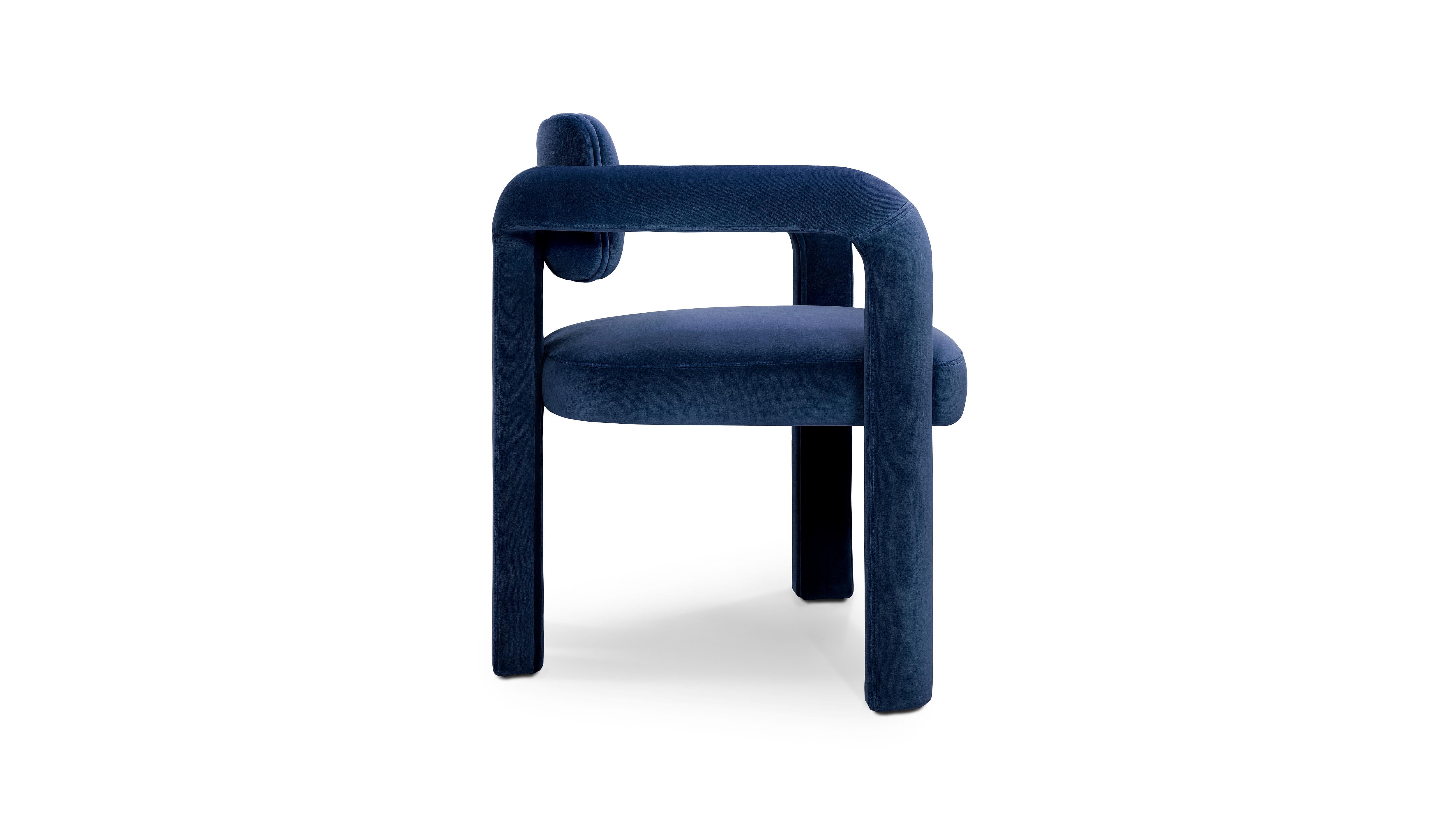 Juego de 6 Sillas de Comedor Doble Arco, Terciopelo, InsidherLand by Joana Santos Barbosa Hecho a mano en venta