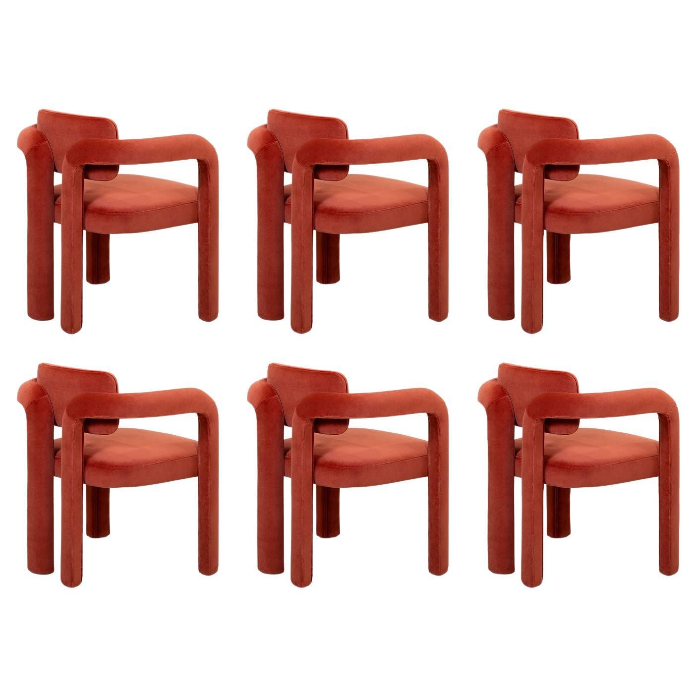Juego de 6 Sillas de Comedor Doble Arco, Terciopelo, InsidherLand by Joana Santos Barbosa