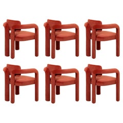 Set of 6 Double Arch Dining Chair, Velvet, InsidherLand by Joana Santos Barbosa Set of 6 Double Arch Dining Chair, Velvet, InsidherLand by Joana Santos Barbosa