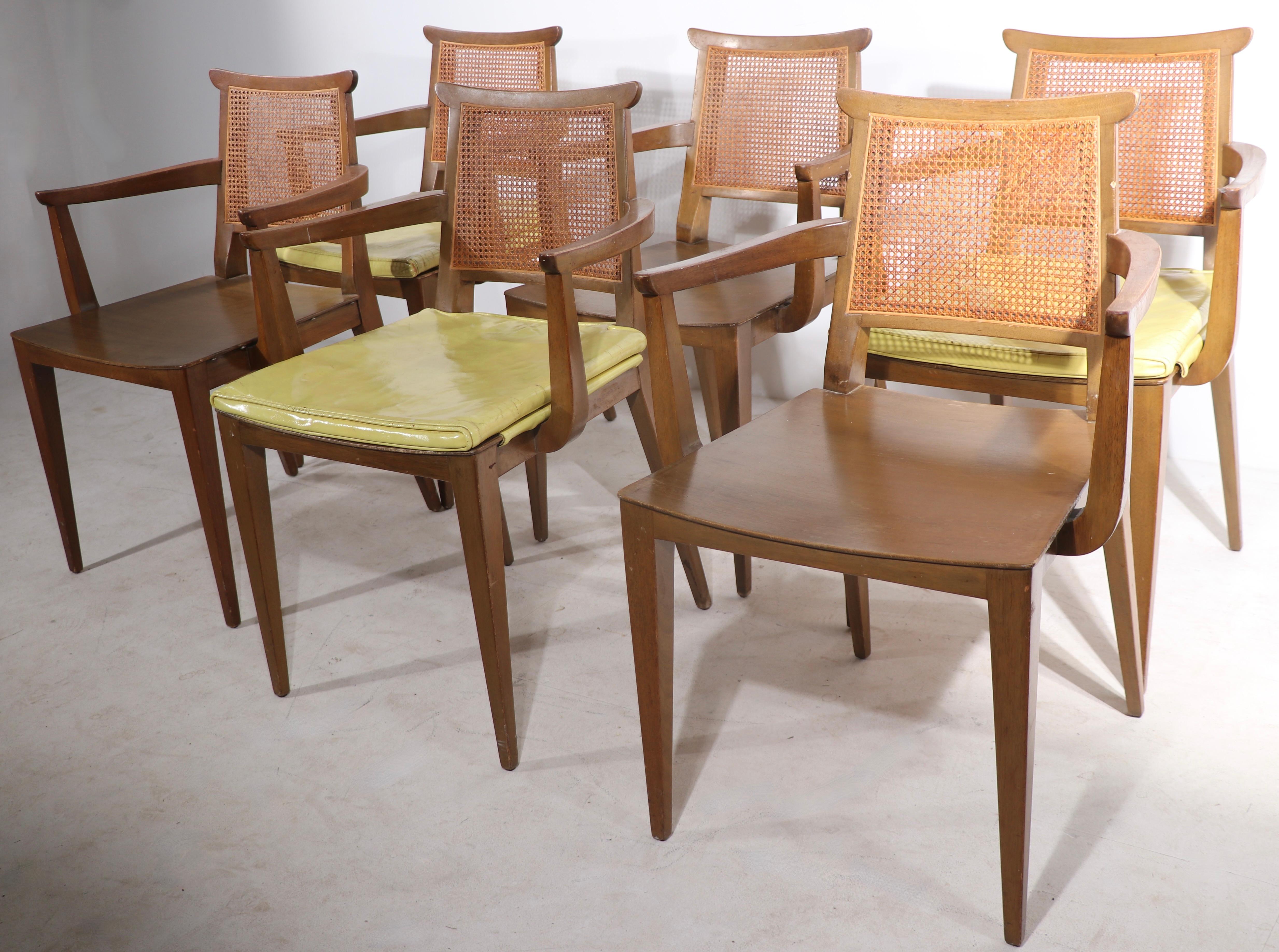 Set of 6 Dunbar Dining Chairs Designed by Wormley, Circa 1950's 3
