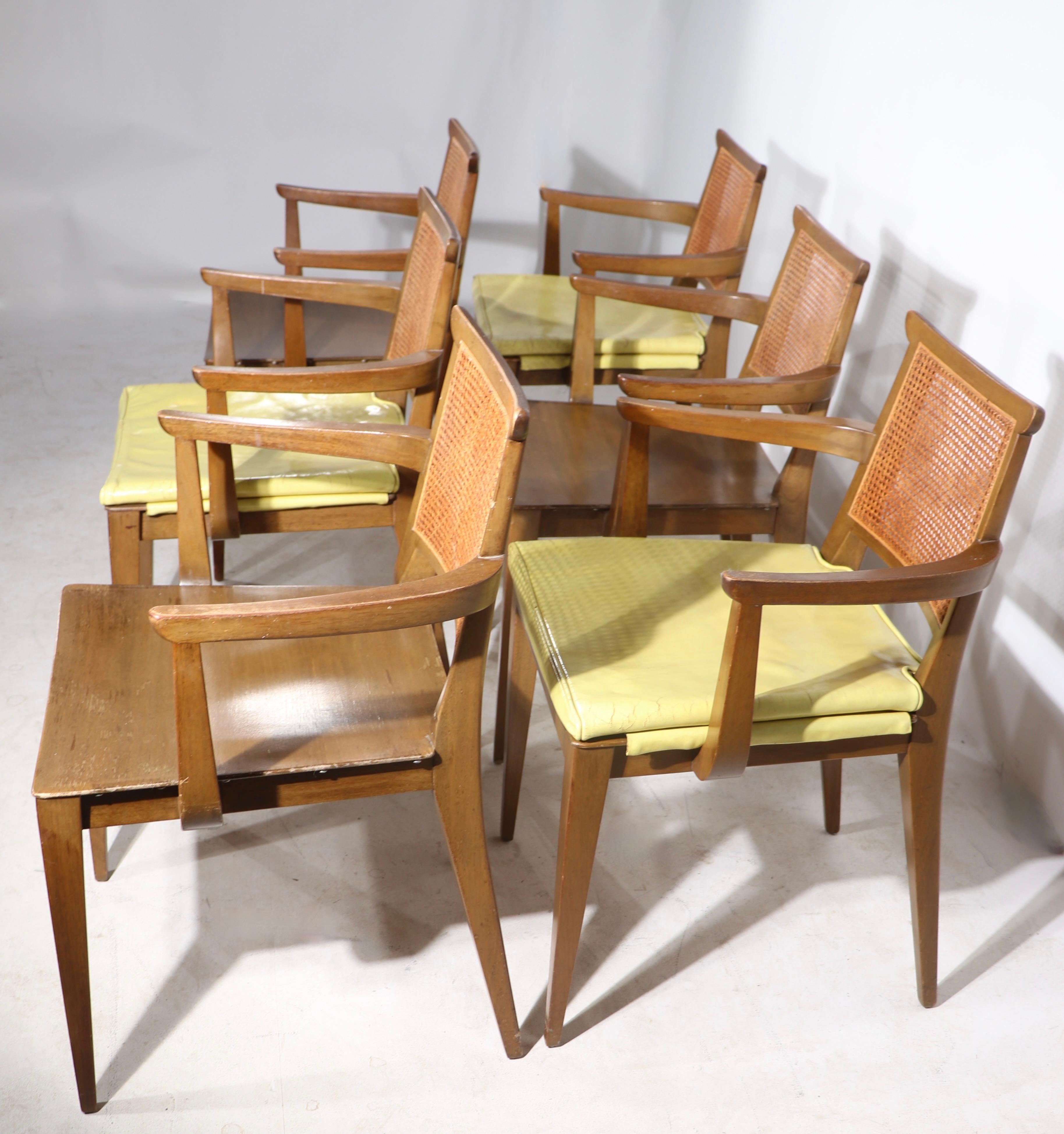 Set of 6 Dunbar Dining Chairs Designed by Wormley, Circa 1950's 4