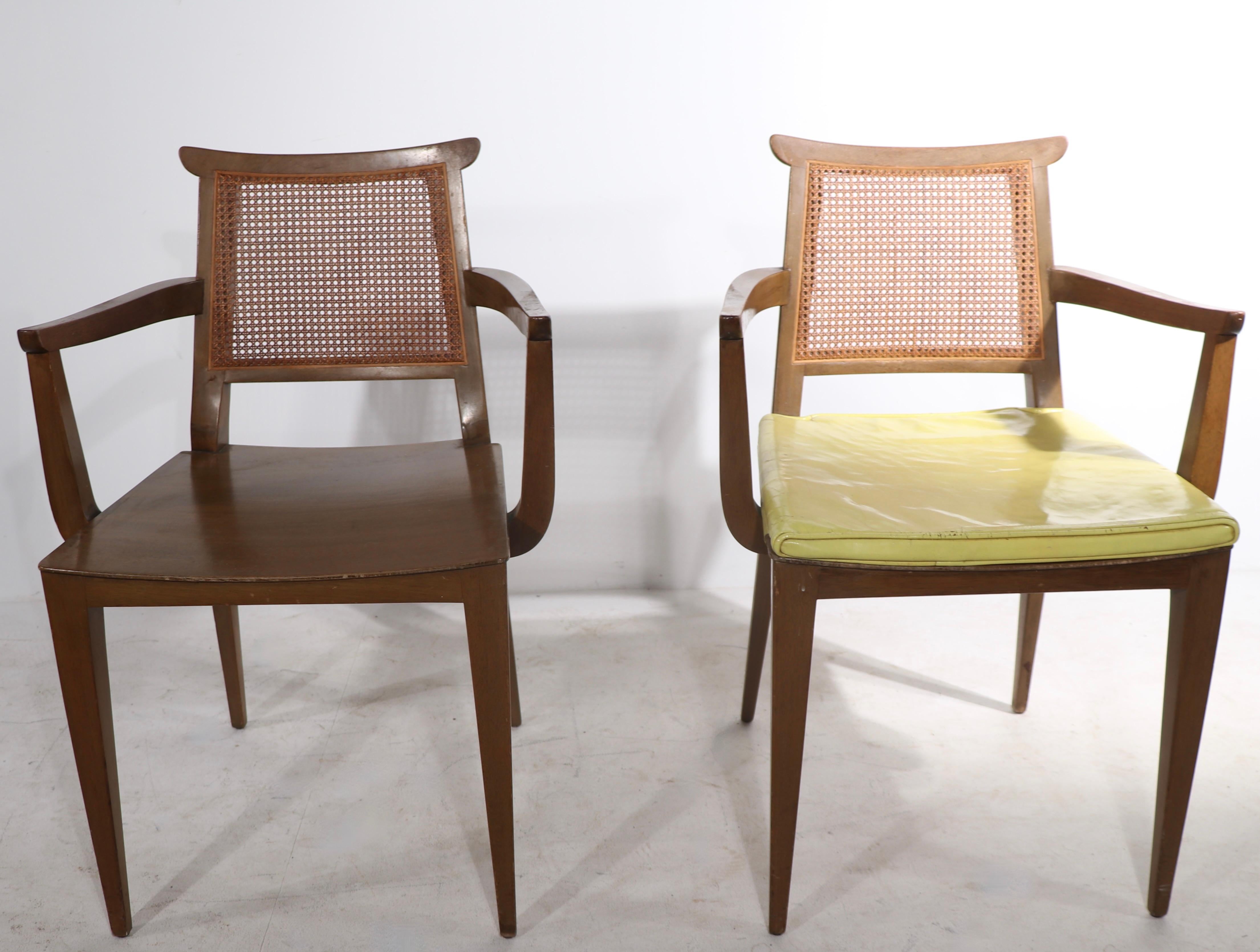 American Set of 6 Dunbar Dining Chairs Designed by Wormley, Circa 1950's