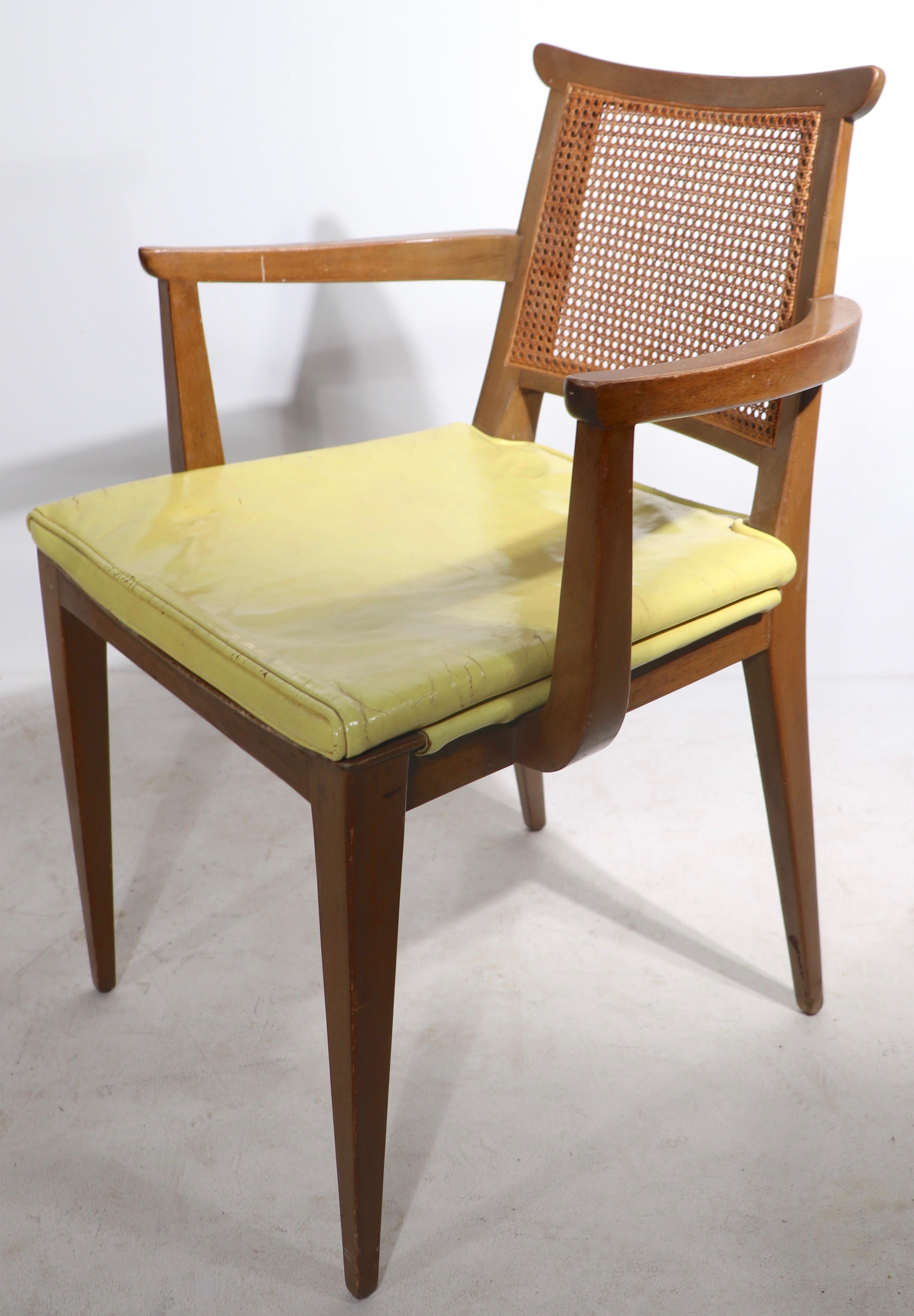 Set of 6 Dunbar Dining Chairs Designed by Wormley, Circa 1950's In Good Condition In New York, NY