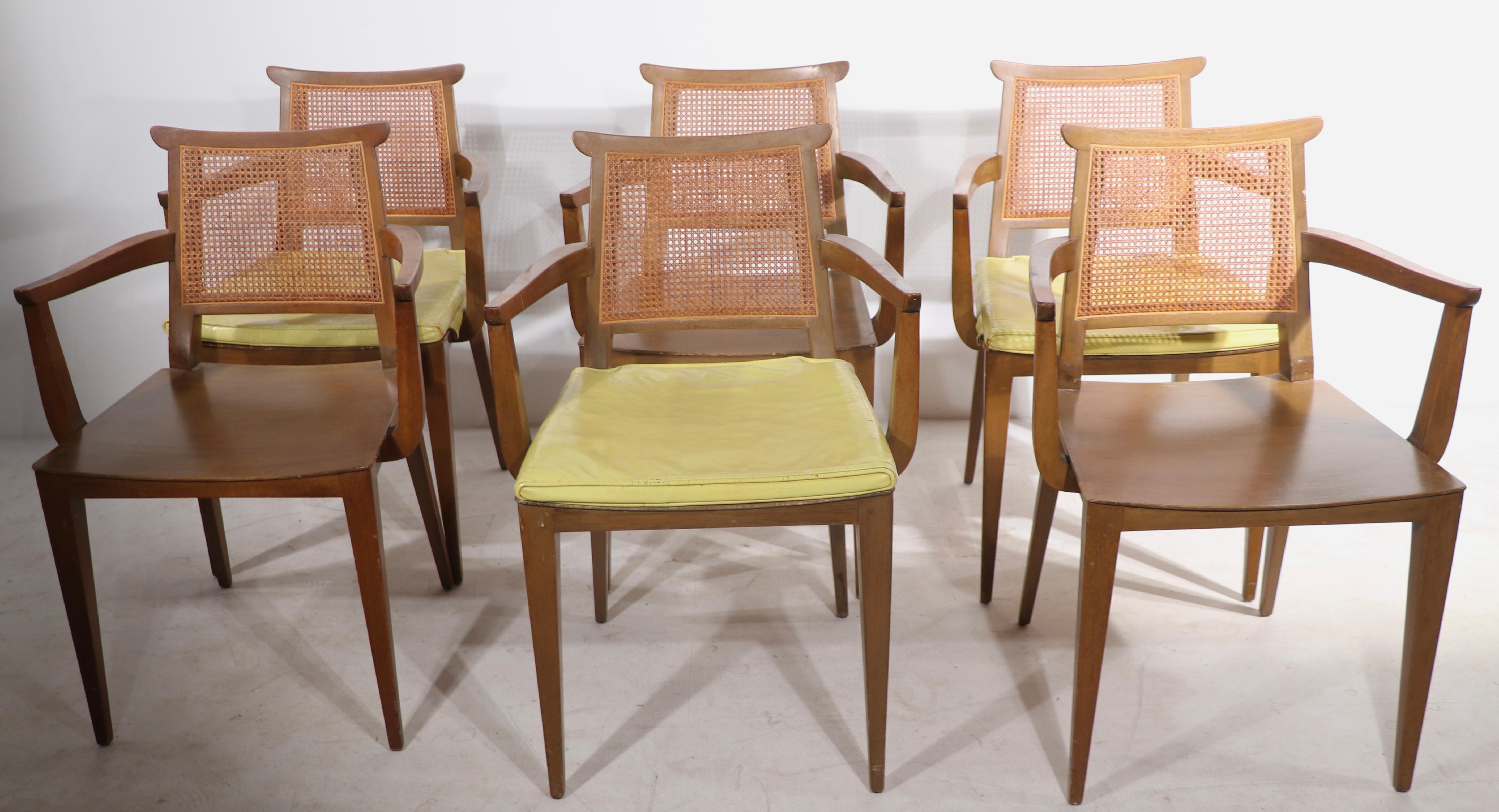 Set of 6 Dunbar Dining Chairs Designed by Wormley, Circa 1950's 1