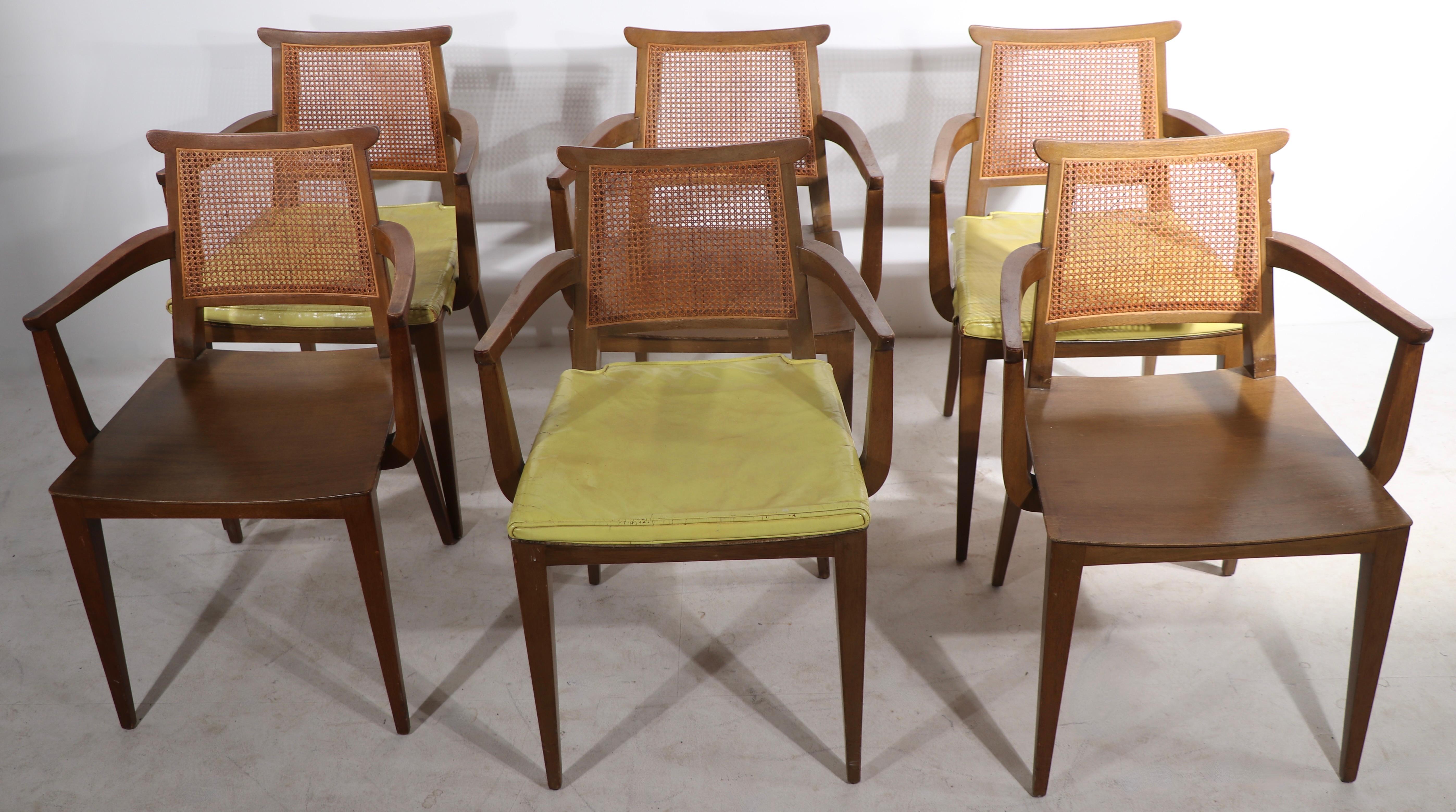 Set of 6 Dunbar Dining Chairs Designed by Wormley, Circa 1950's 2