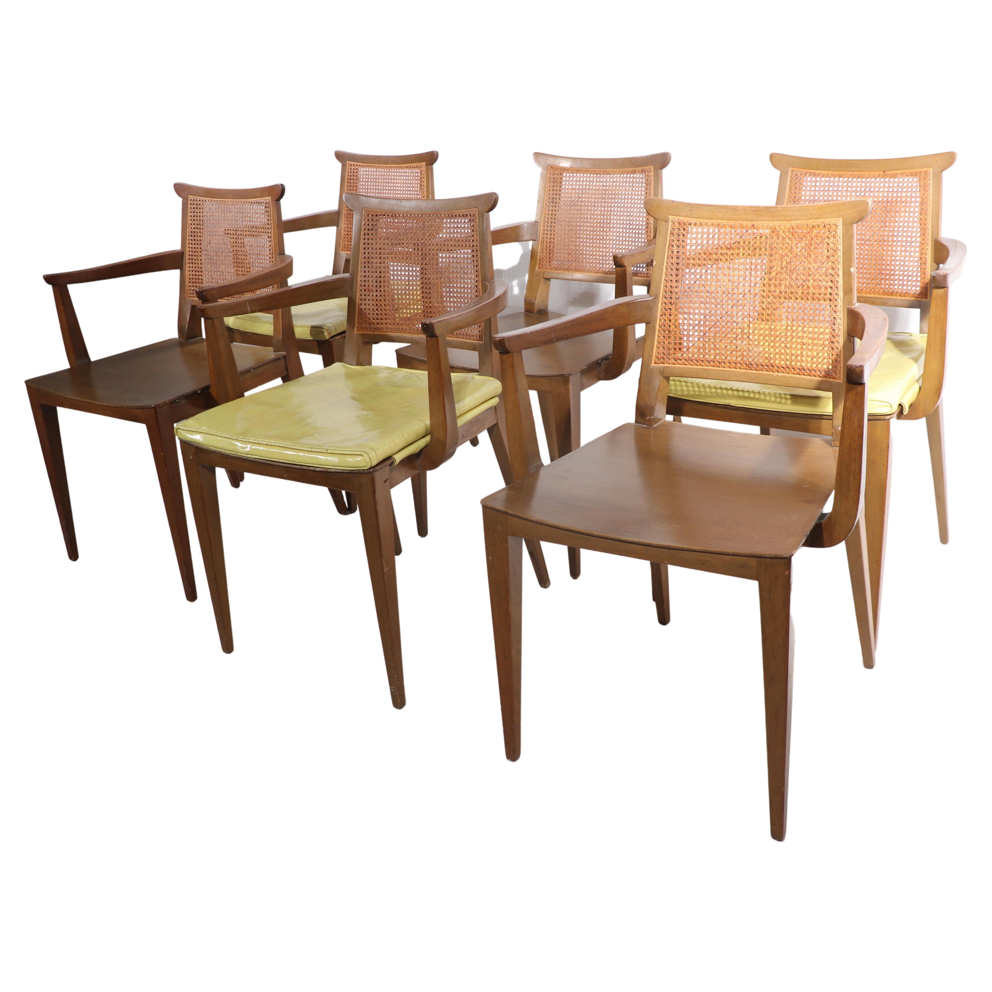 Set of 6 Dunbar Dining Chairs Designed by Wormley, Circa 1950's