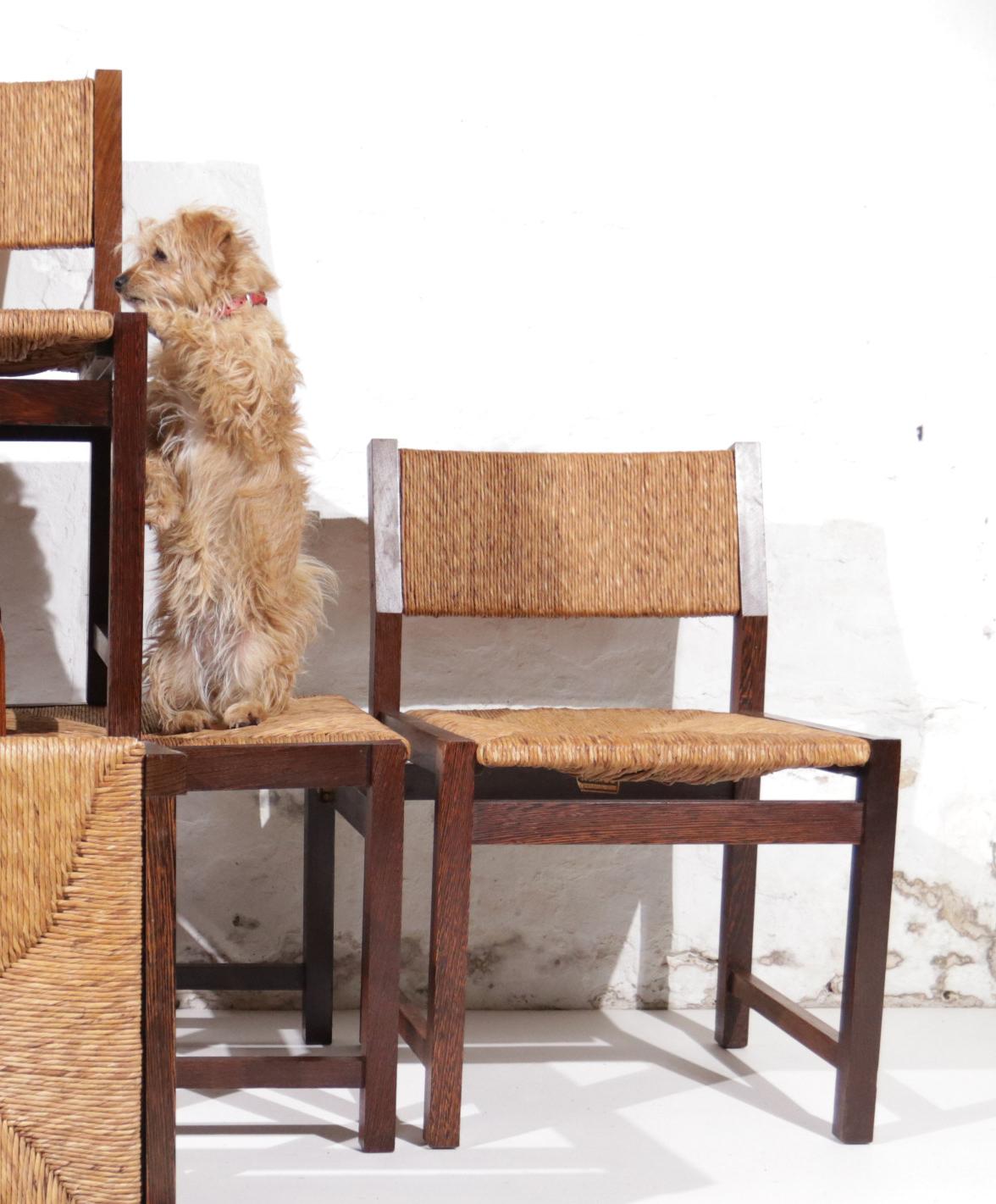 Set of 6 Dutch Design Wengé Dining Room Chairs Martin Visser style '70 10