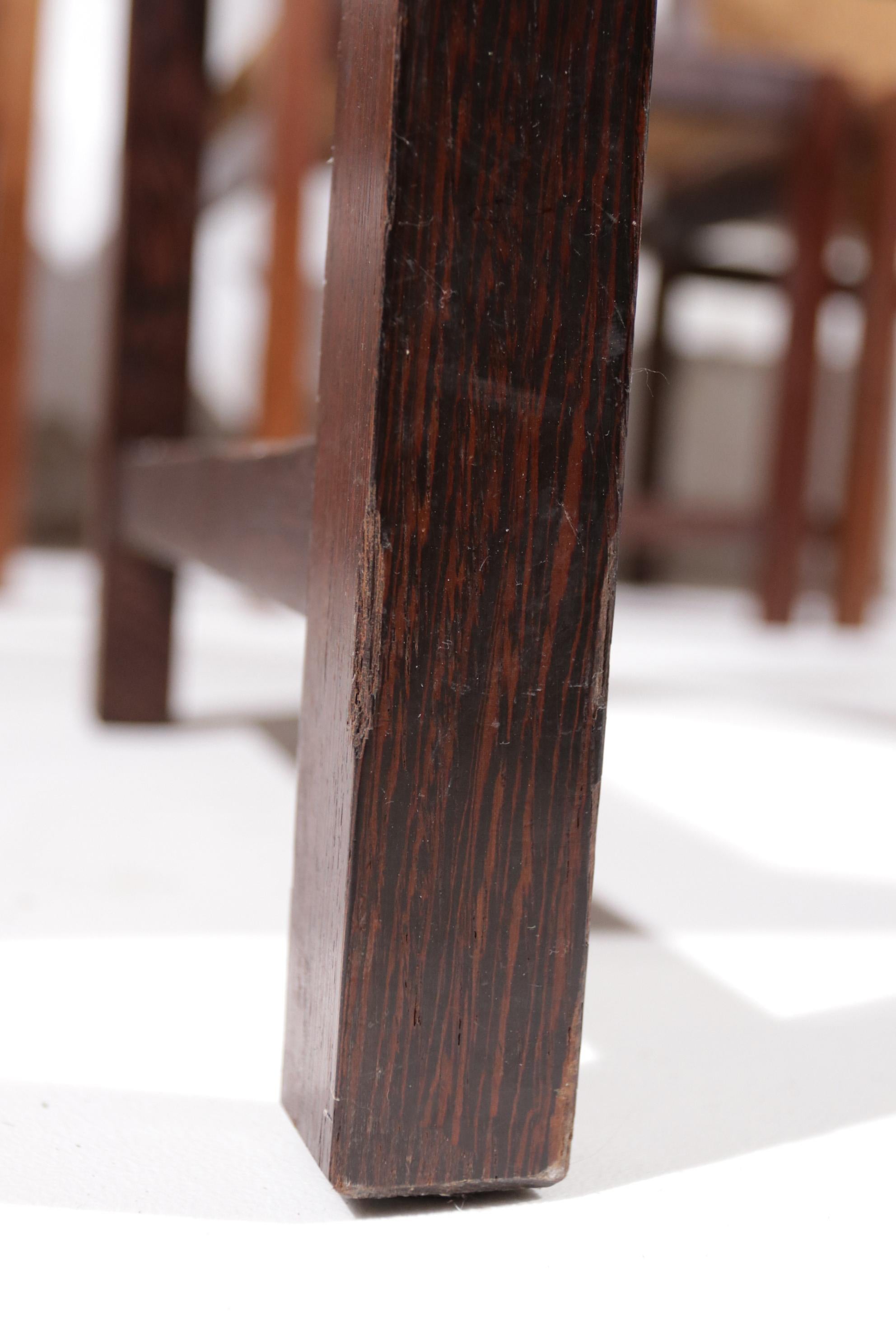Set of 6 Dutch Design Wengé Dining Room Chairs Martin Visser style '70 3