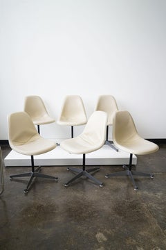 Set of 6 Eames PSC Chairs for Herman Miller with Upholstery