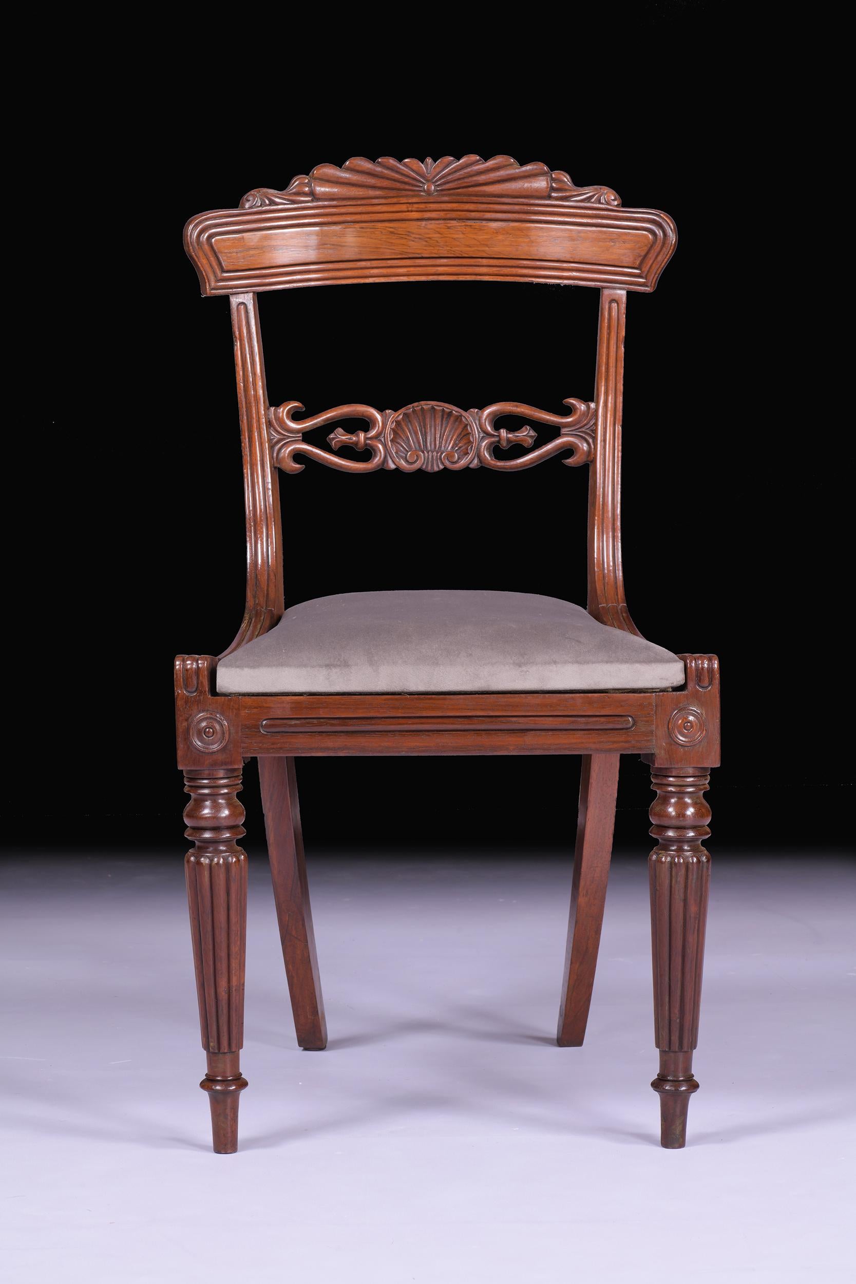 Set Of 6 Early 19th Century English Regency Chairs Attributed To Gillows  In Excellent Condition For Sale In Dublin, IE