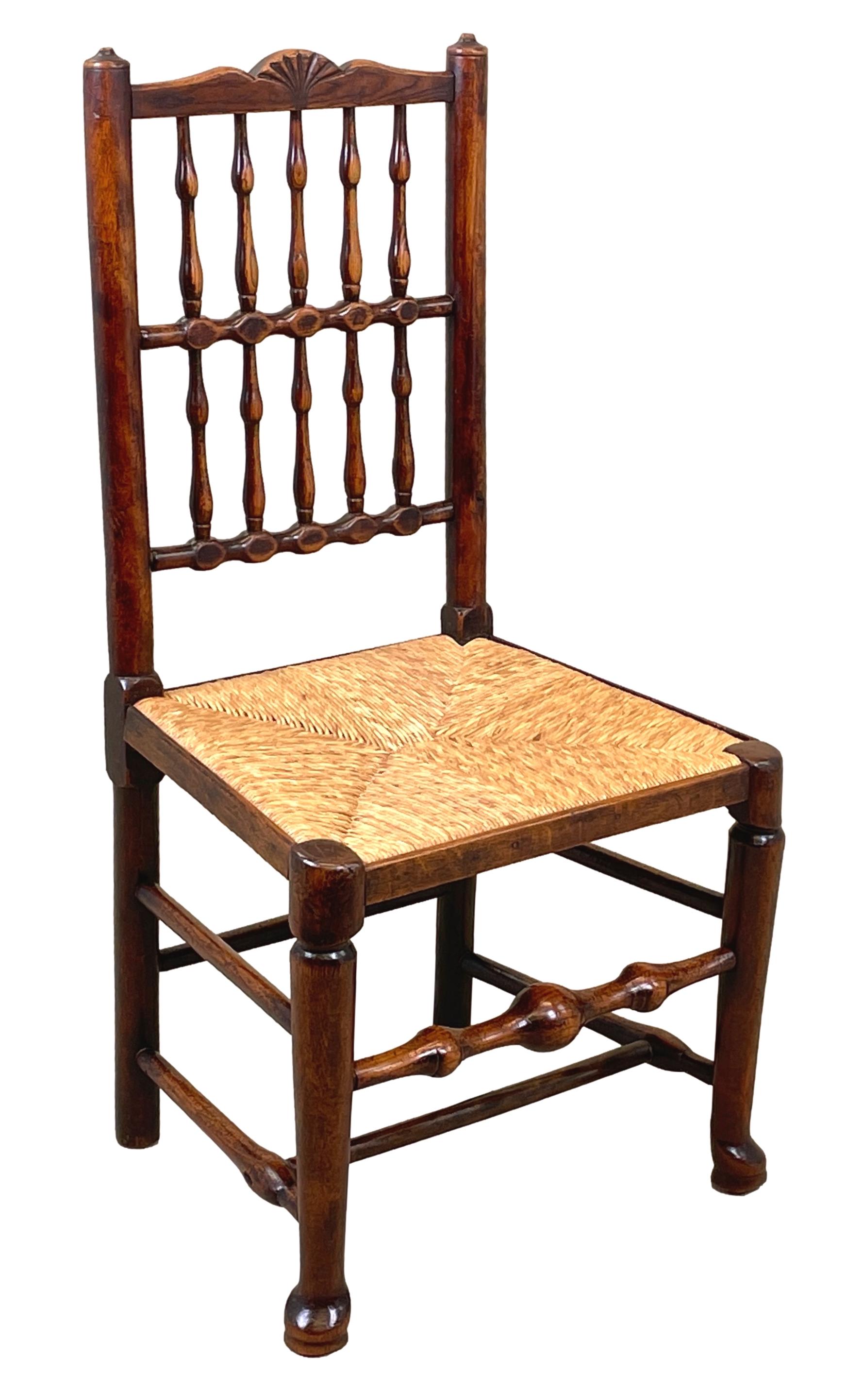 Set of 6 Early 19th Century Spindle Back Dining Chairs 5