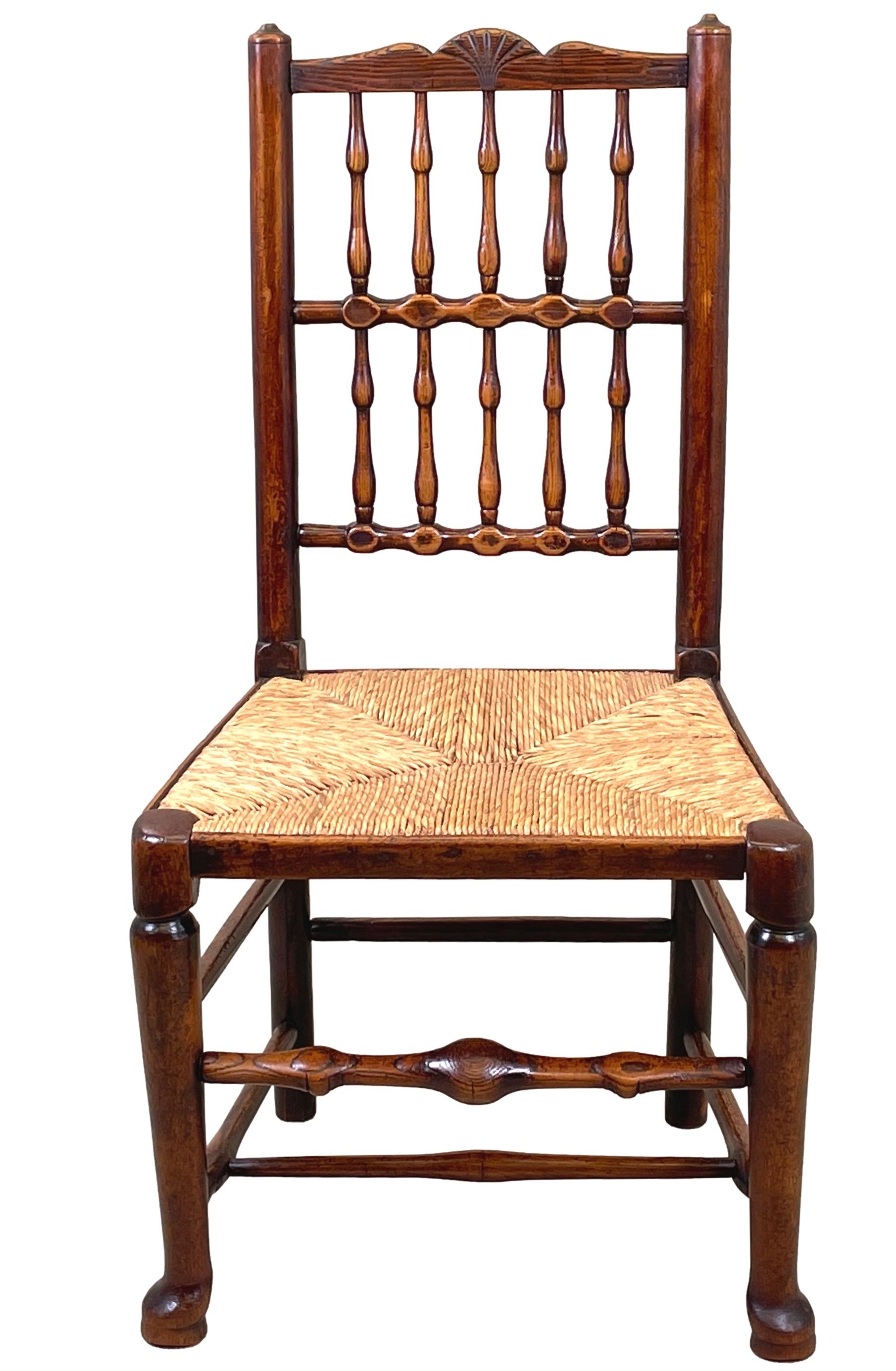 Set of 6 Early 19th Century Spindle Back Dining Chairs 7