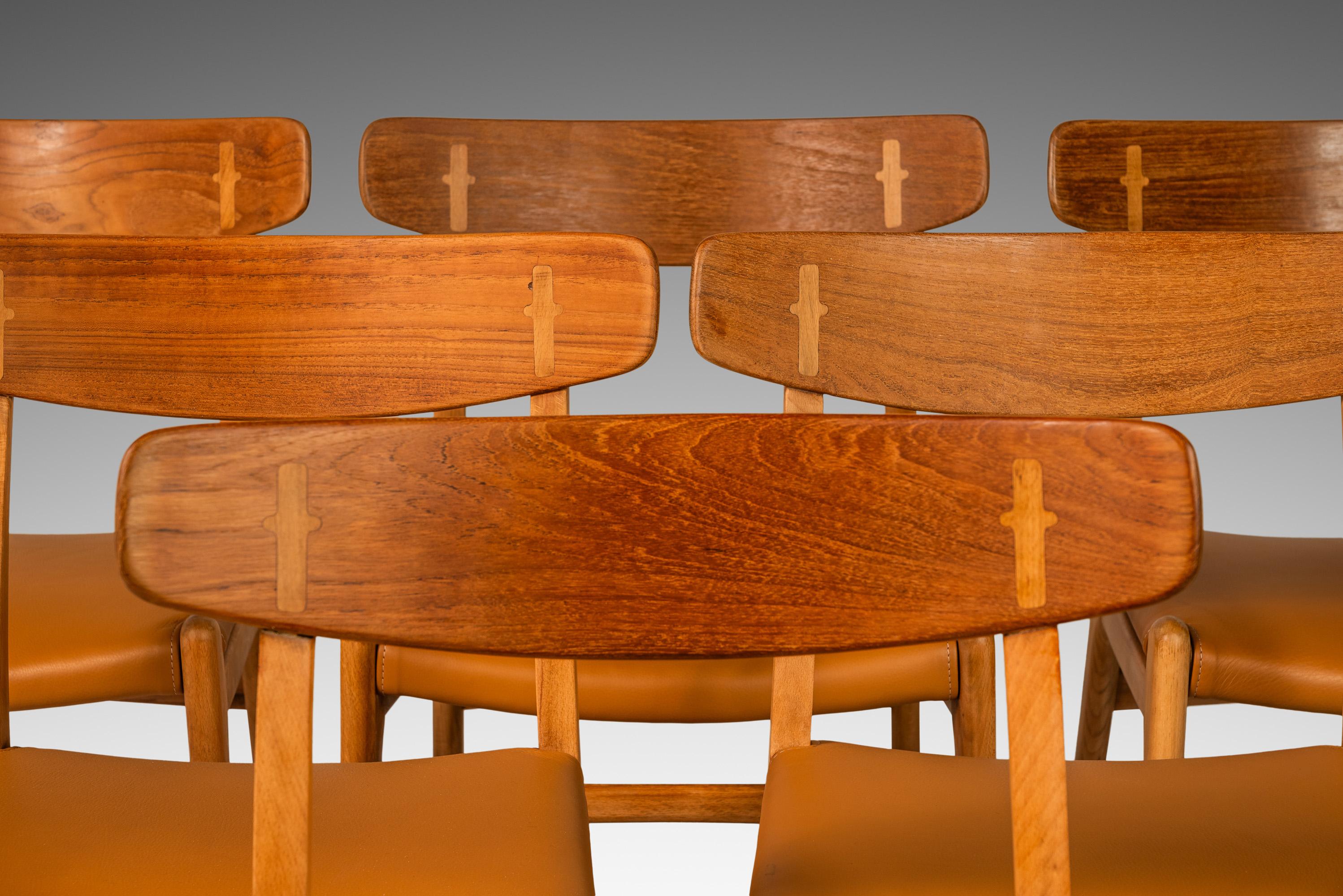 Set of 6 Early Hans Wegner CH23 Dining Chairs, Carl Hansen & Søn, Denmark, 1950s For Sale 4