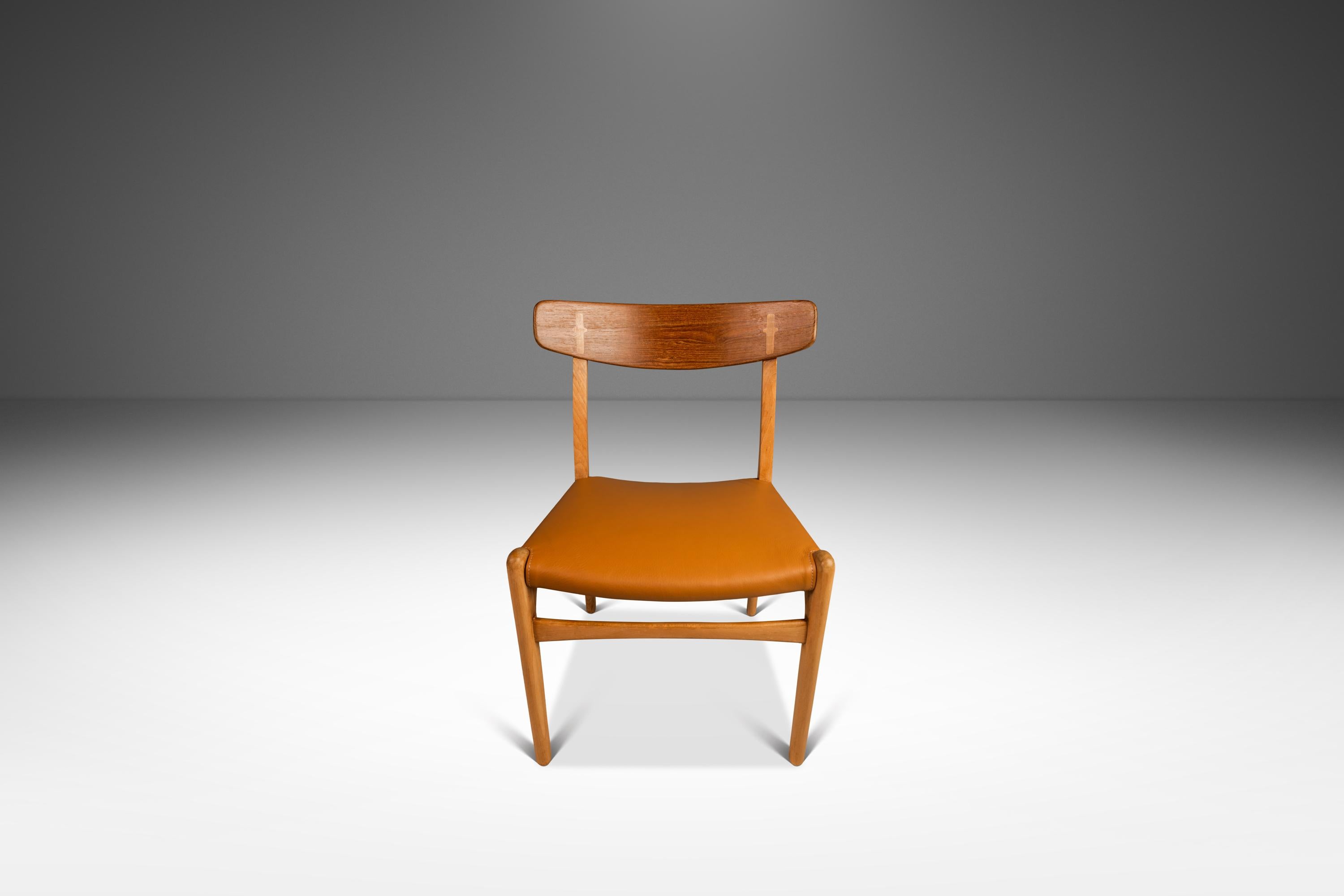 Oak Set of 6 Early Hans Wegner CH23 Dining Chairs, Carl Hansen & Søn, Denmark, 1950s For Sale