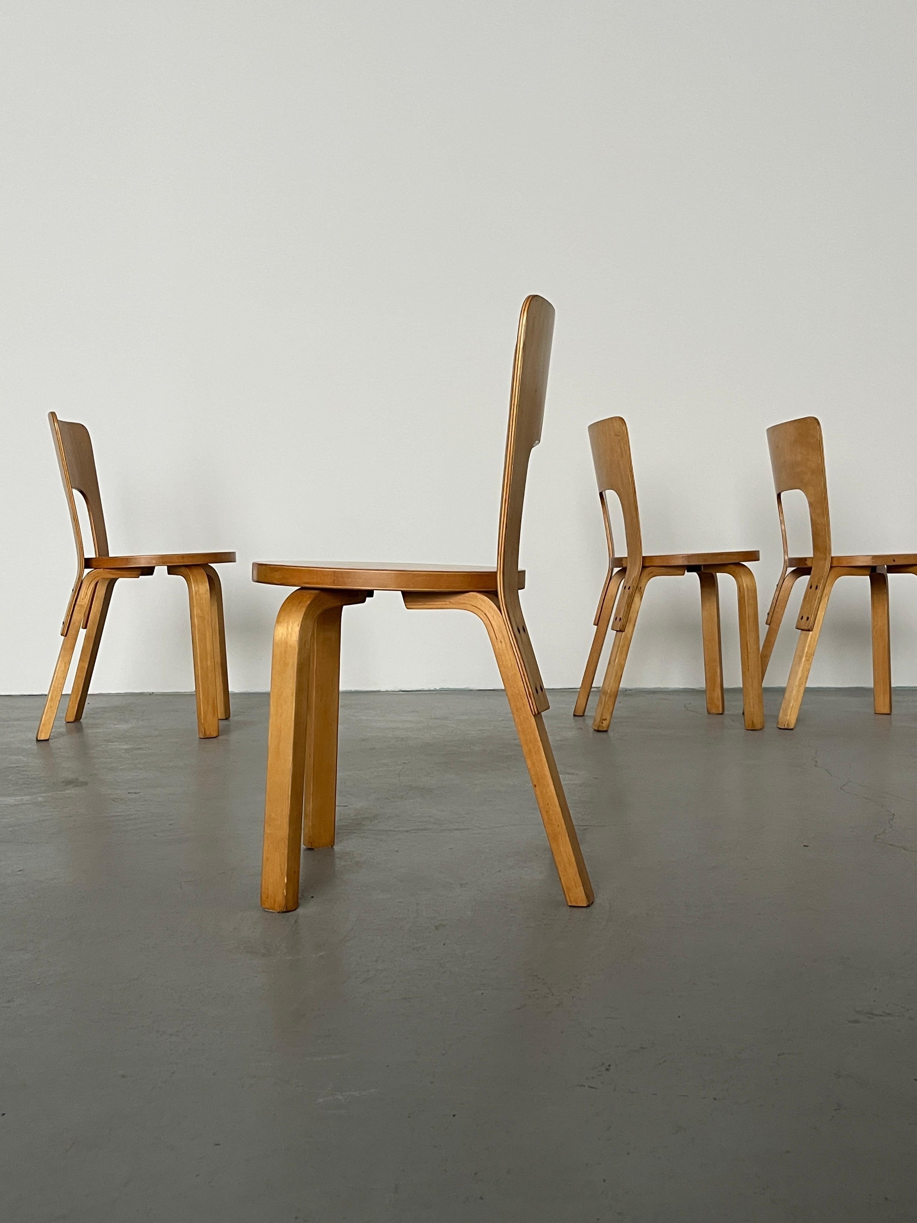 Ensemble de 6 chaises de salle à manger en bois de bouleau 